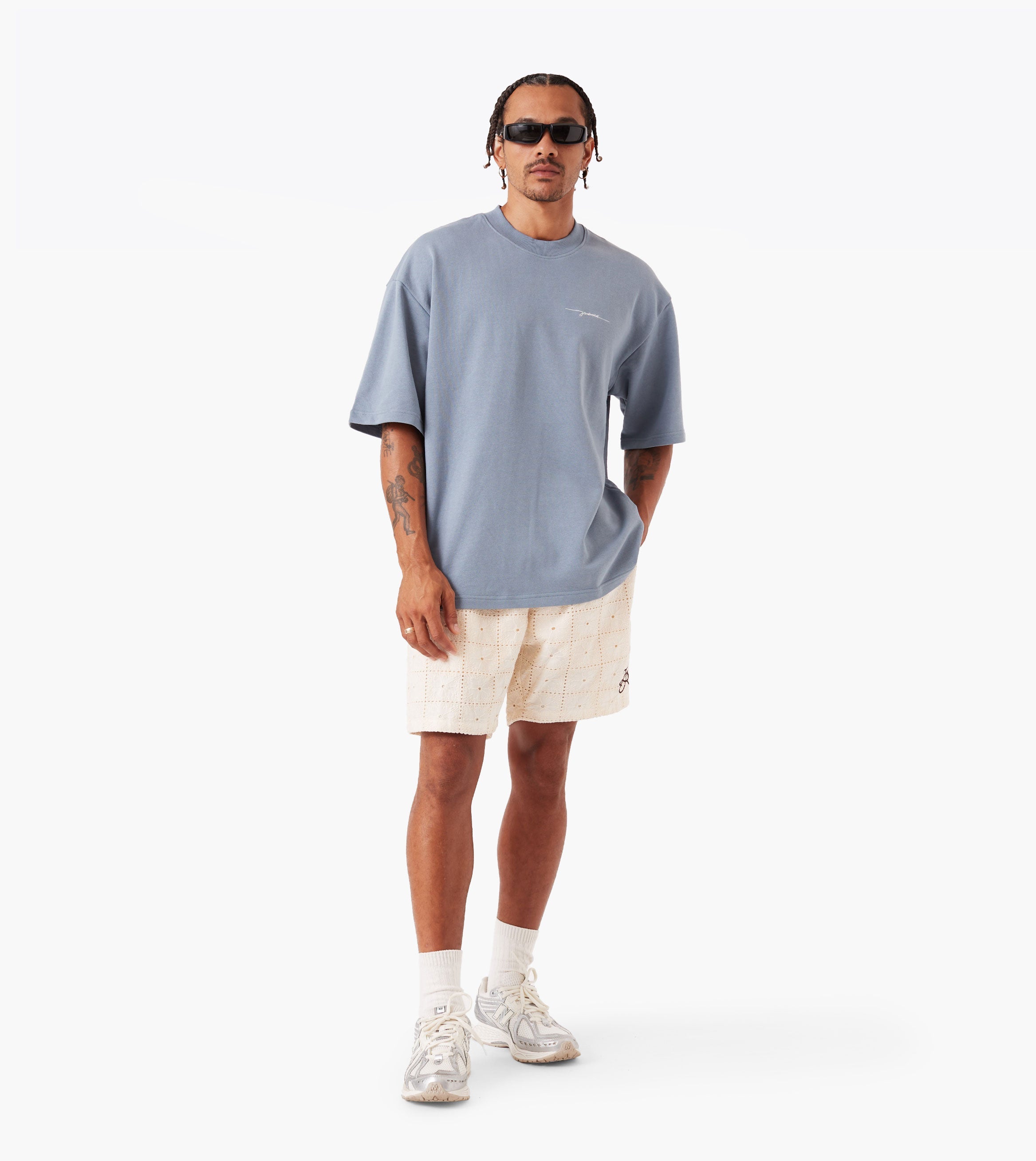 Rugger Fleece Tee Steel