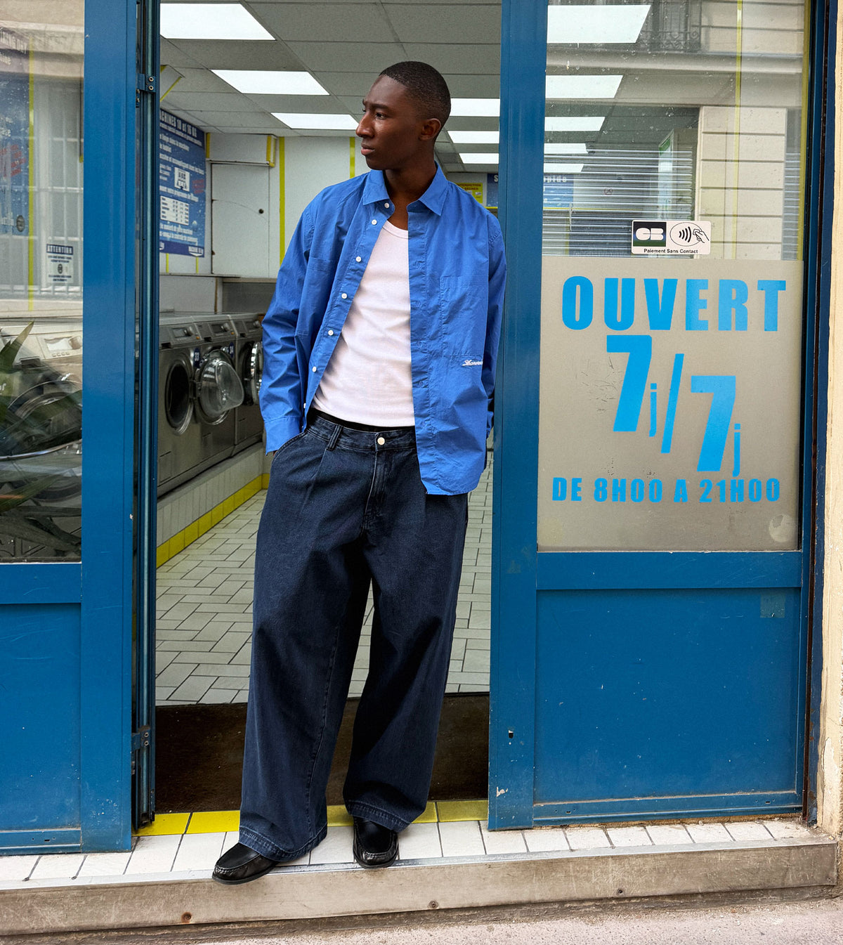 Business LS Shirt Chalk Blue