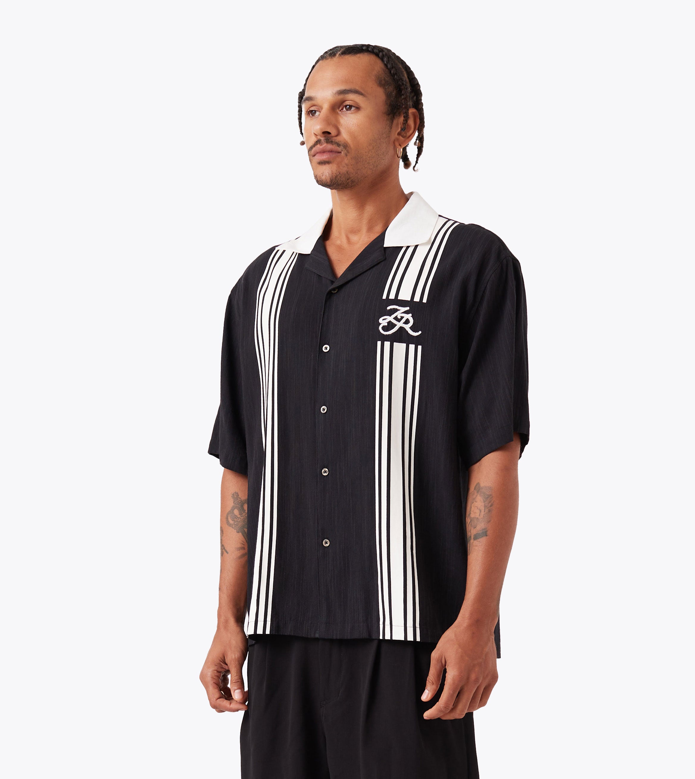 Bowling SS Shirt Black/White