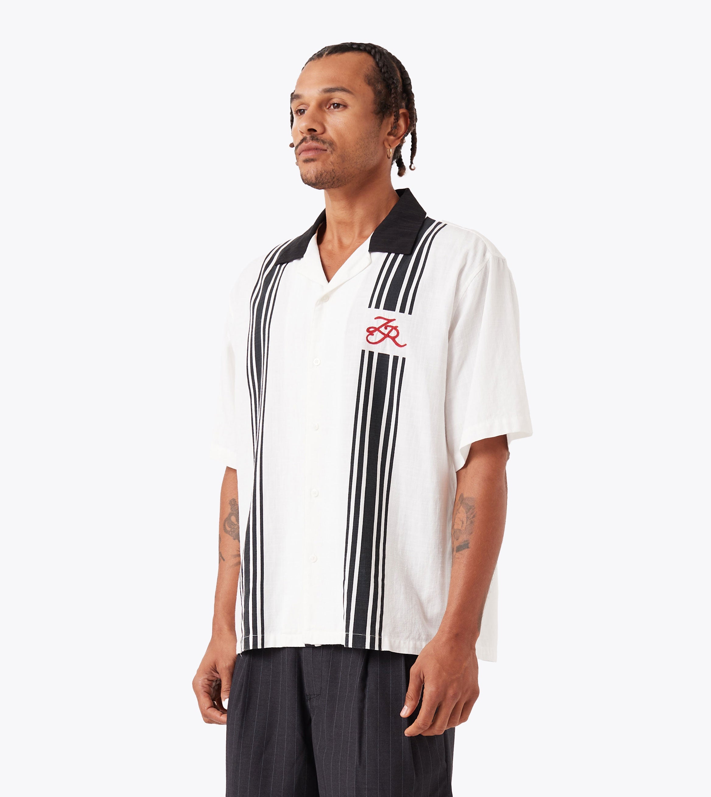 Bowling SS Shirt White/Black