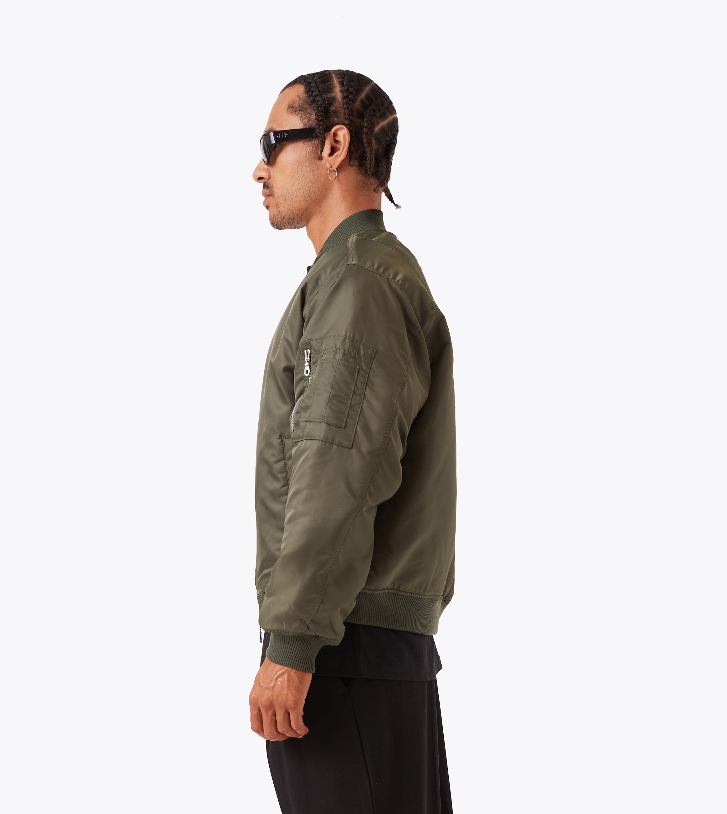 Sateen Bomber Olive