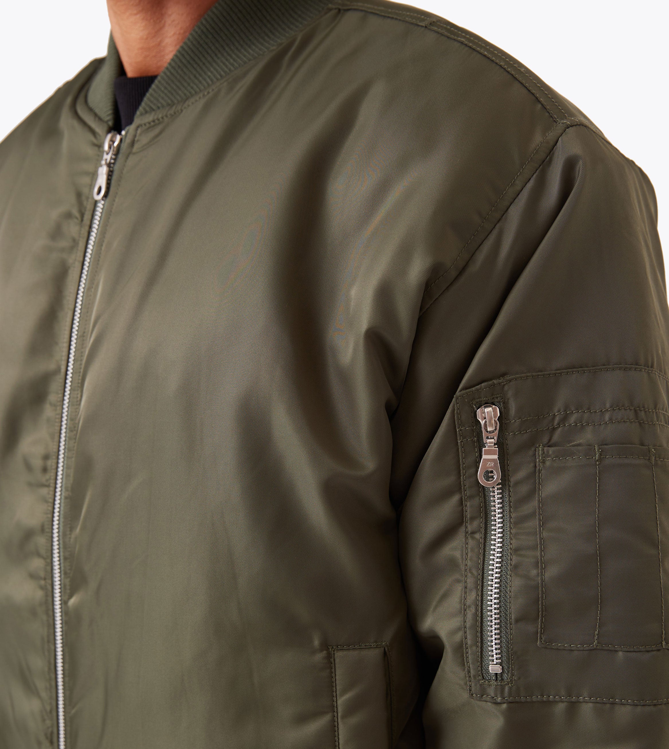 Sateen Bomber Olive