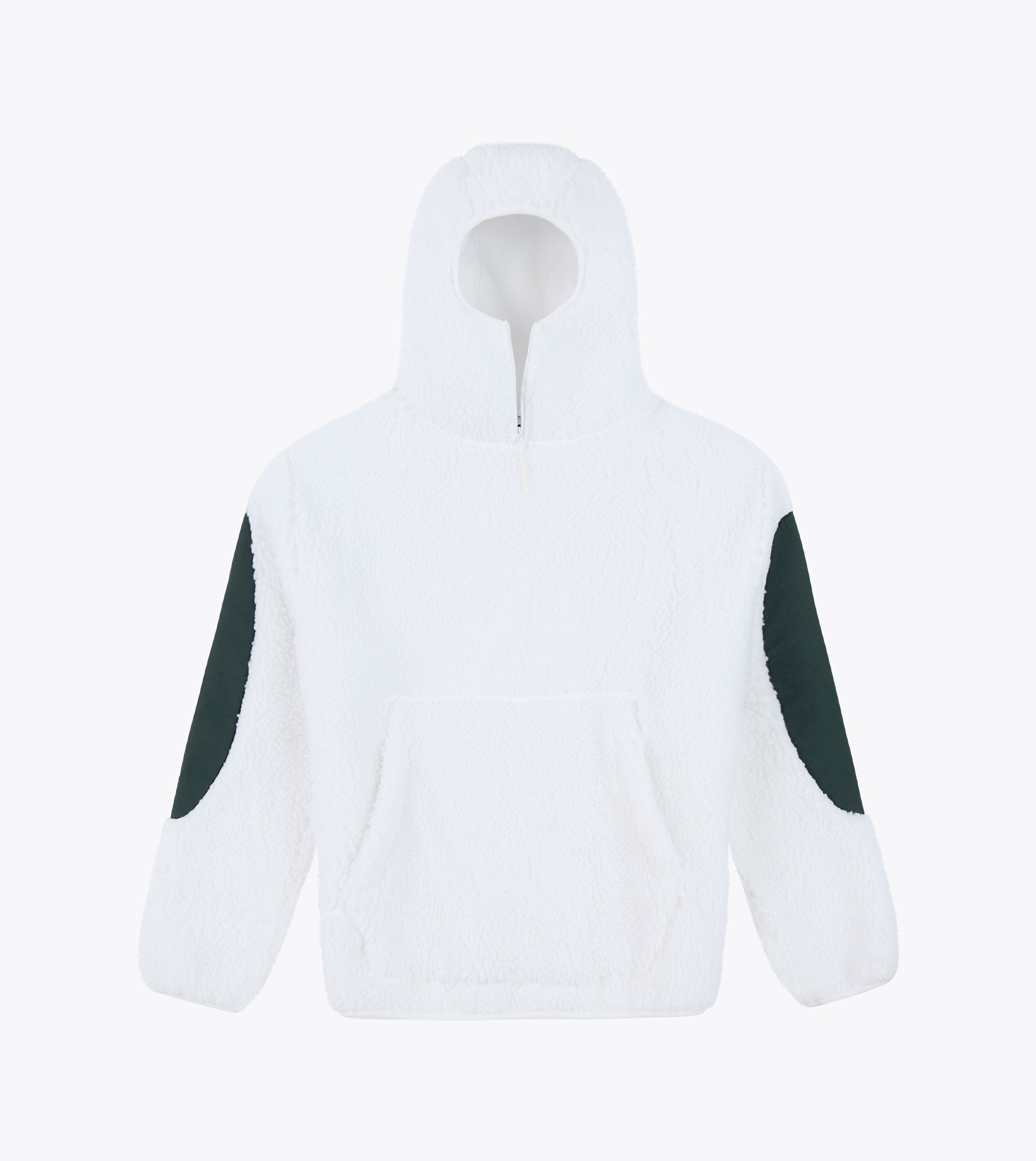Ski Shearling Hoodie White/Forest