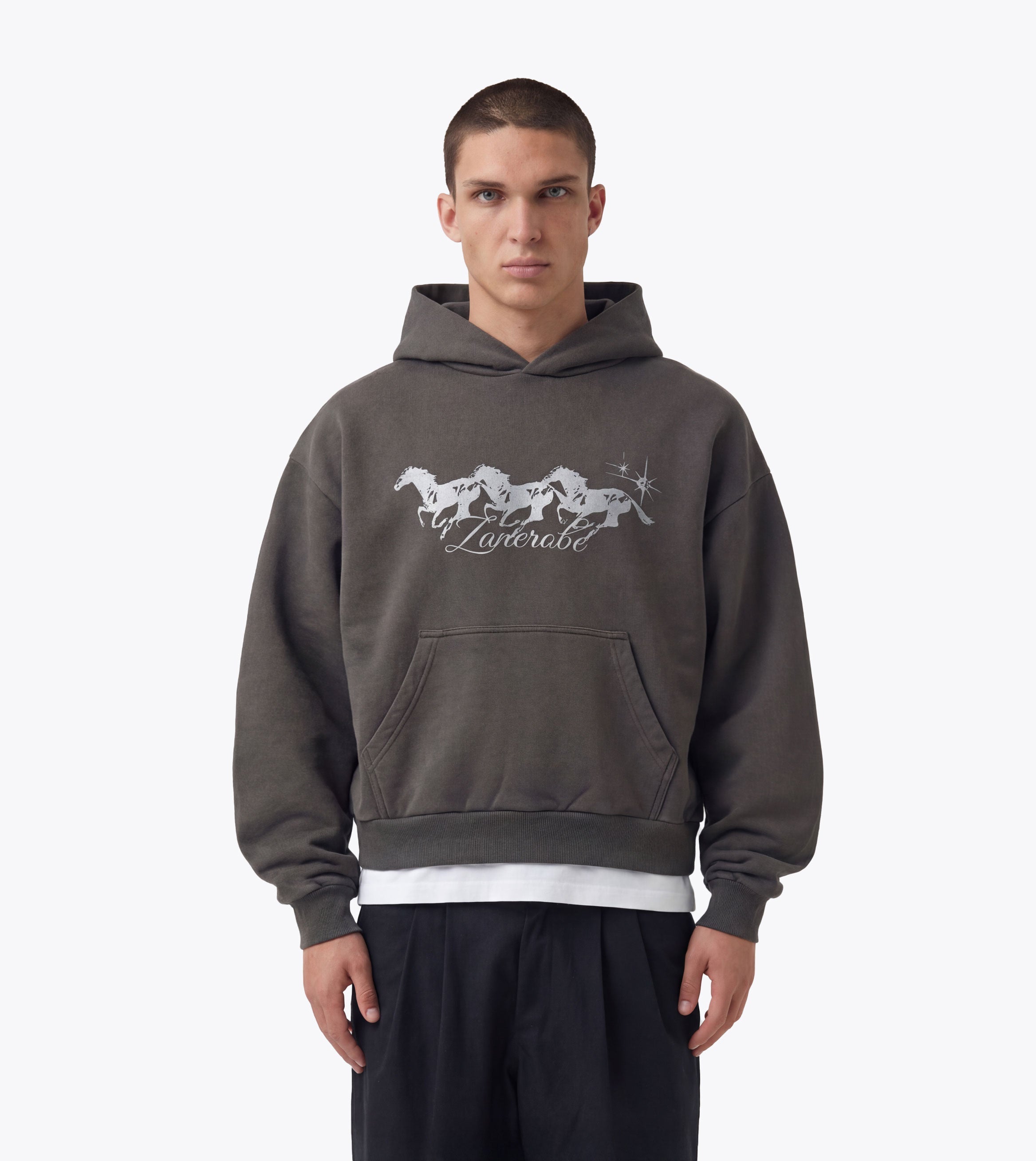 Stallion Box Crop Hood Charcoal - Coming Soon