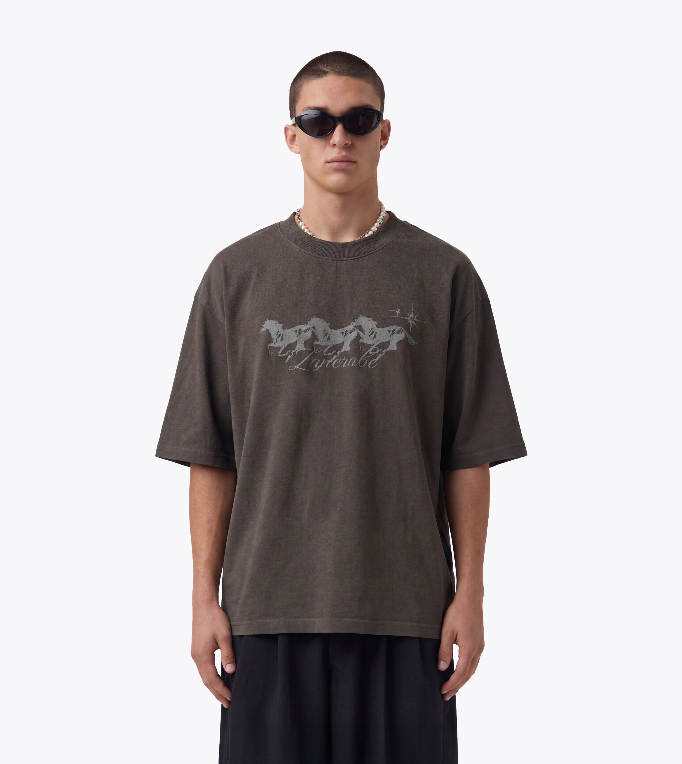Stallion Flow Tee Charcoal
