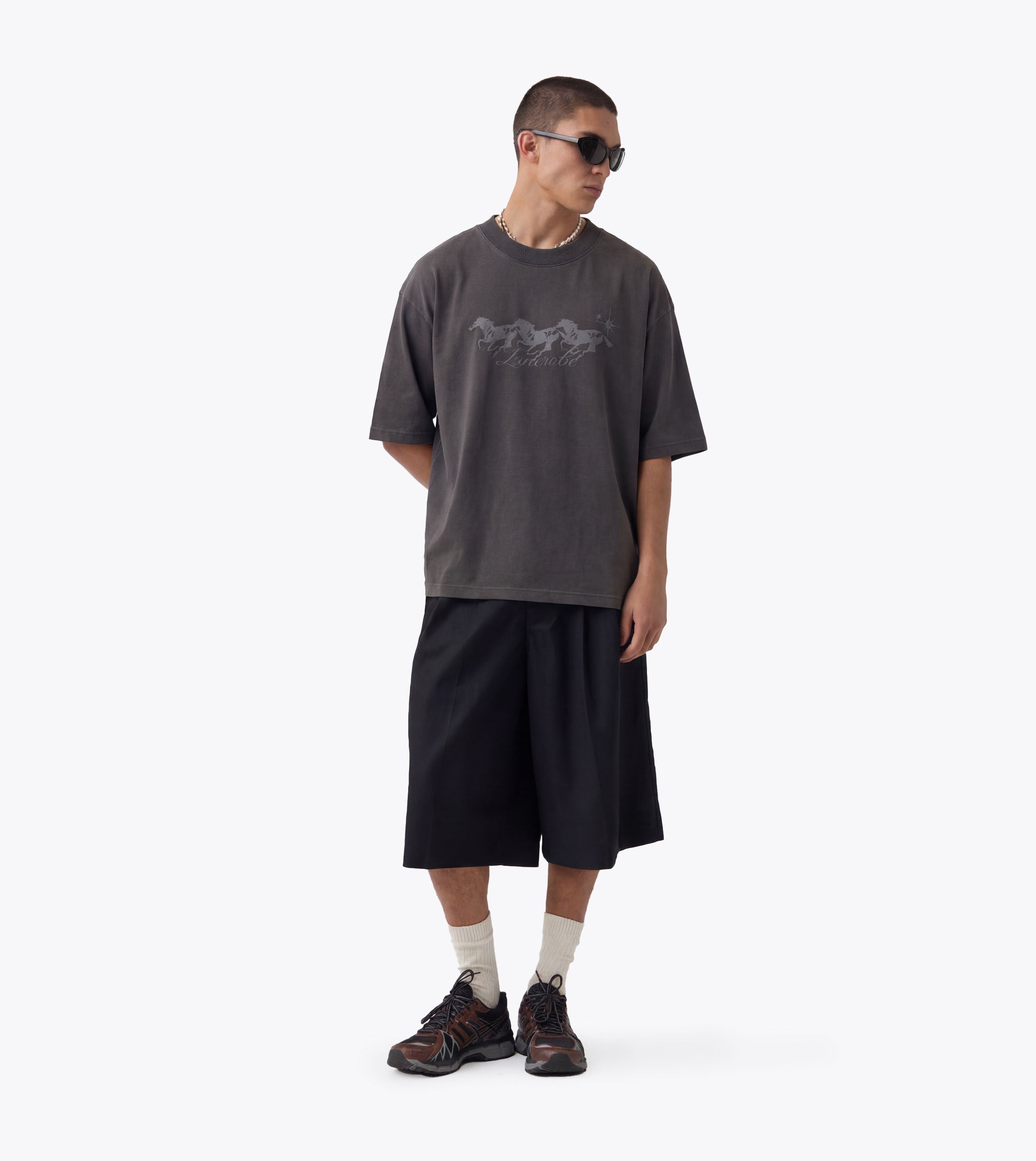 Stallion Flow Tee Charcoal