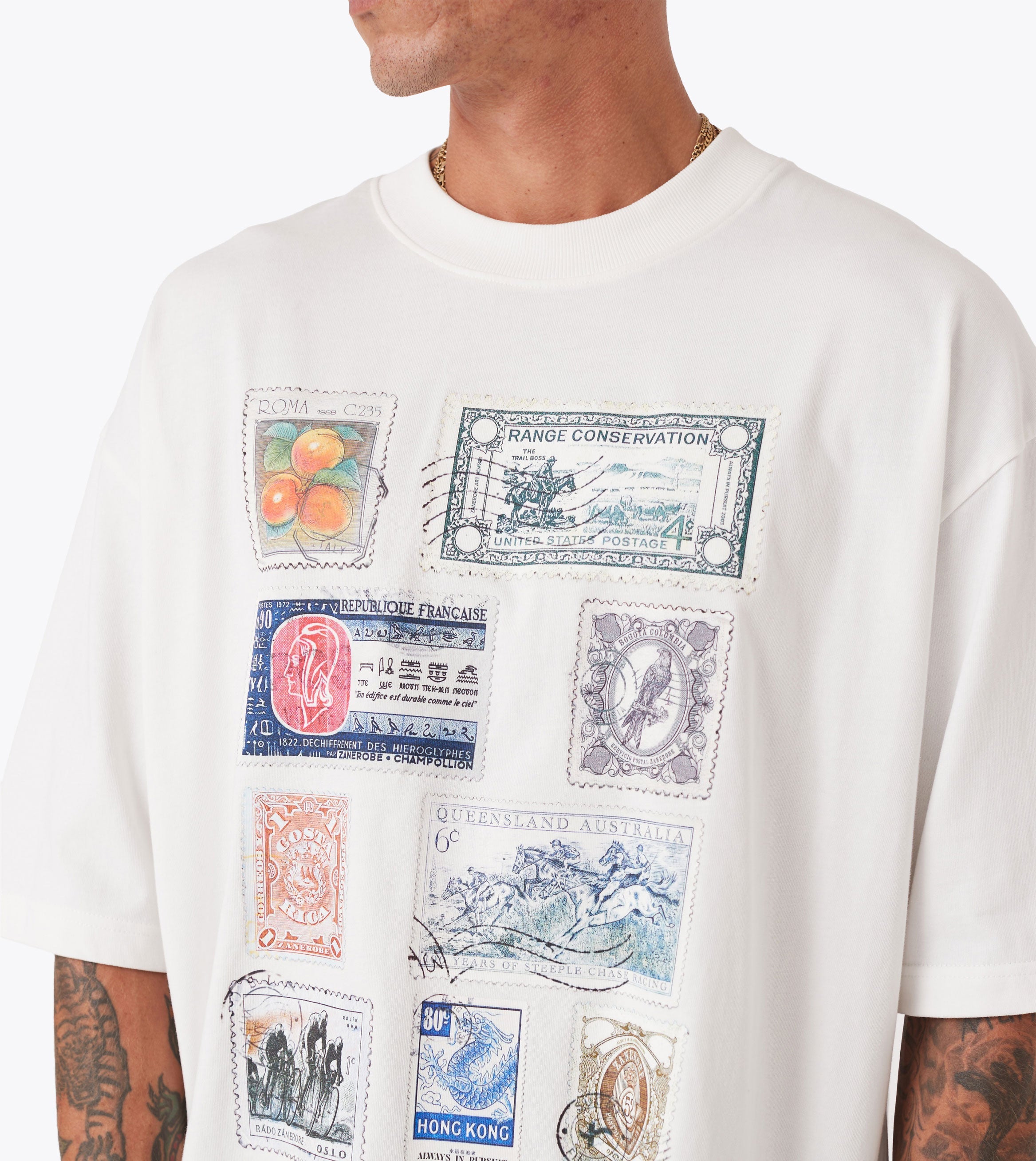 Stamps Flow Tee Vintage White