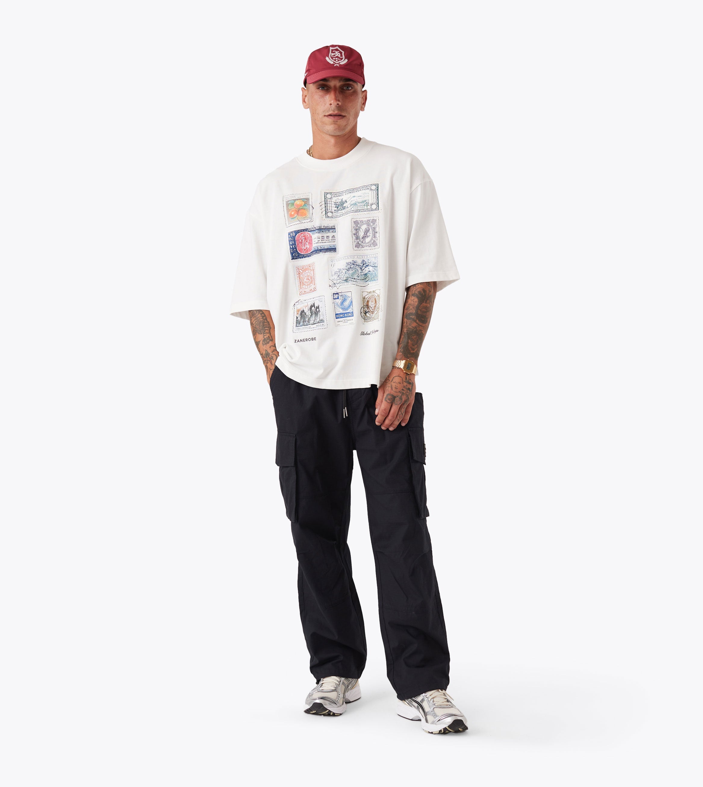 Stamps Flow Tee Vintage White