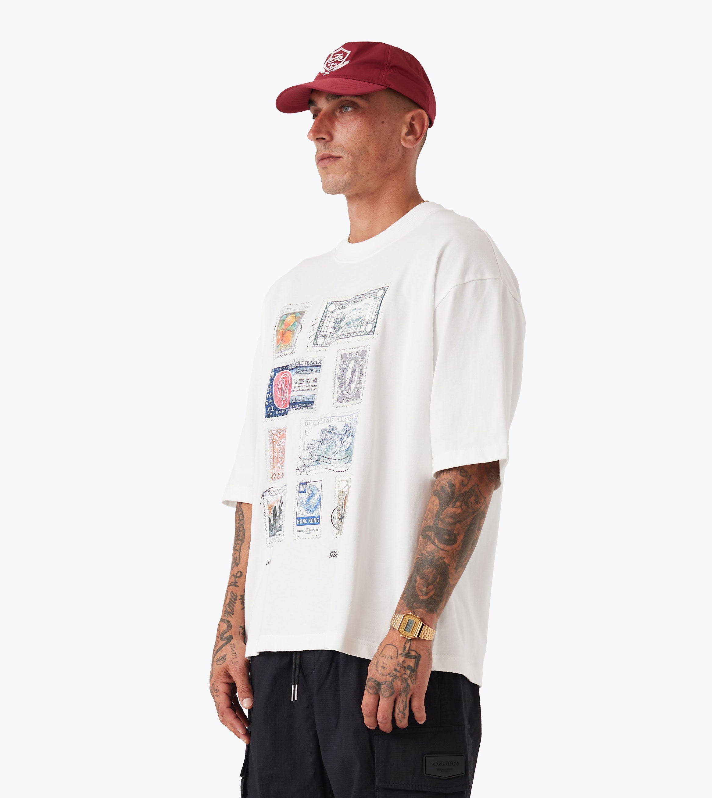 Stamps Flow Tee Vintage White
