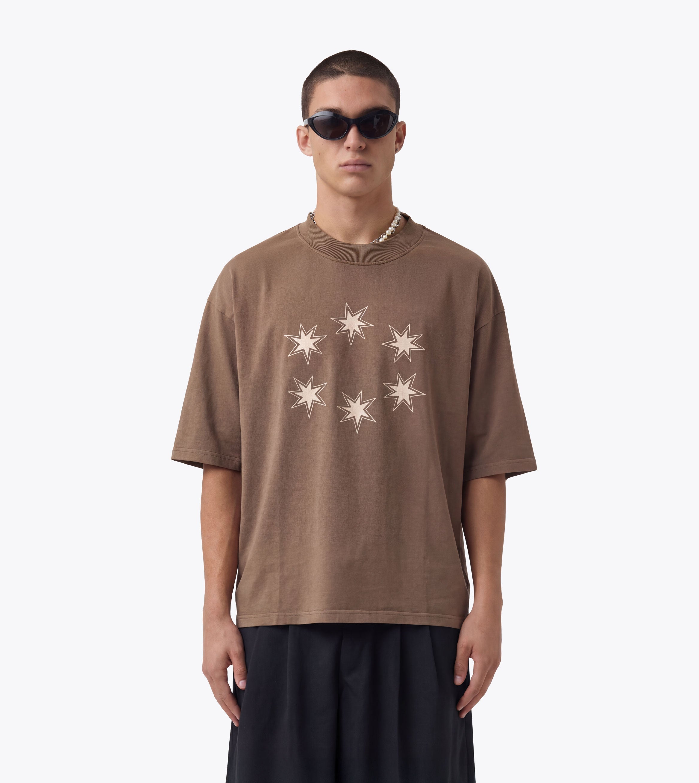 Star Sign Flow Tee GD Choc