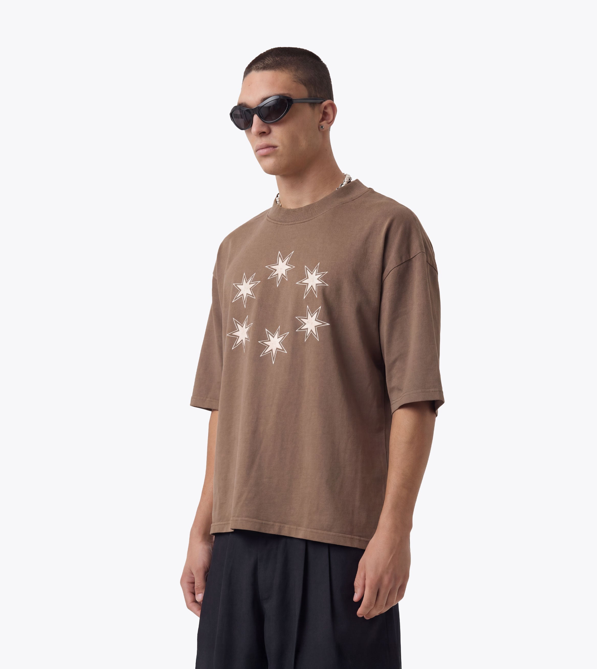 Star Sign Flow Tee GD Choc
