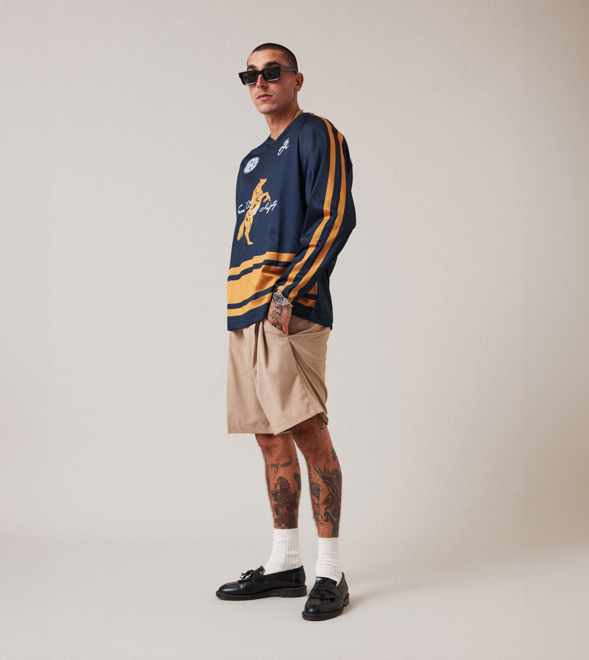 Steed Hockey Jersey Navy/Gold