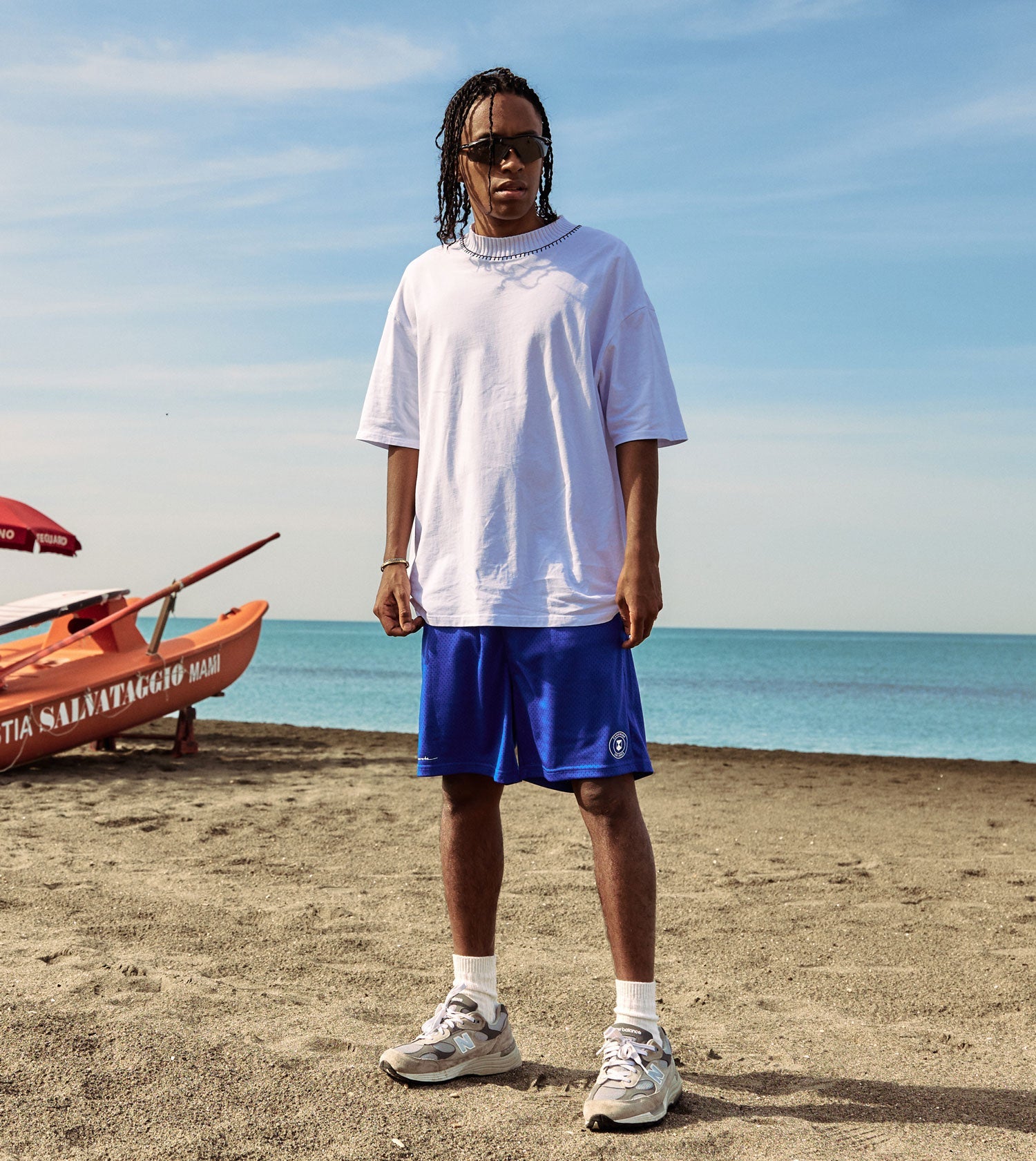 Stitched Lounge Tee White