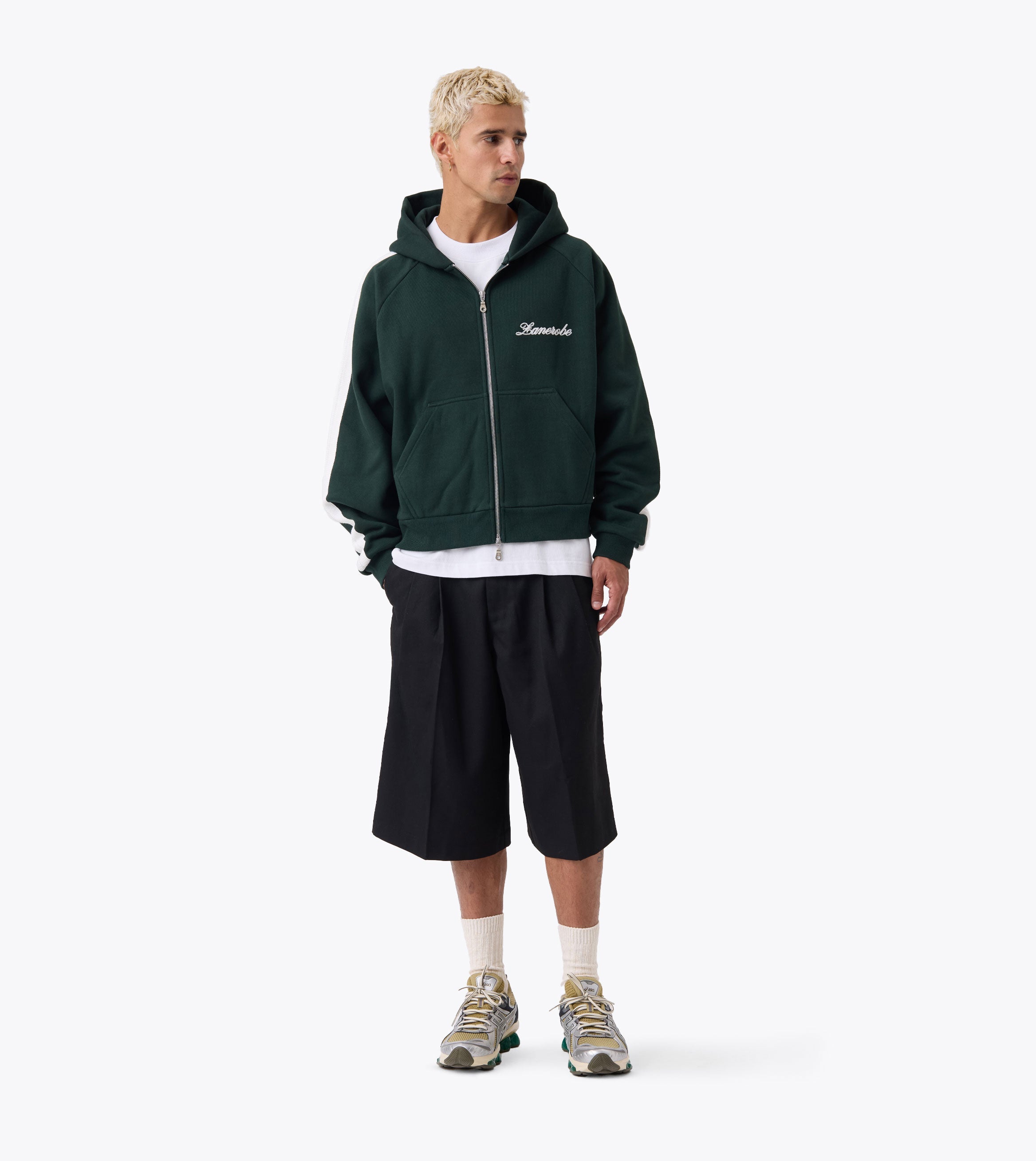 Stitched Box Crop Hood Forest - Coming Soon