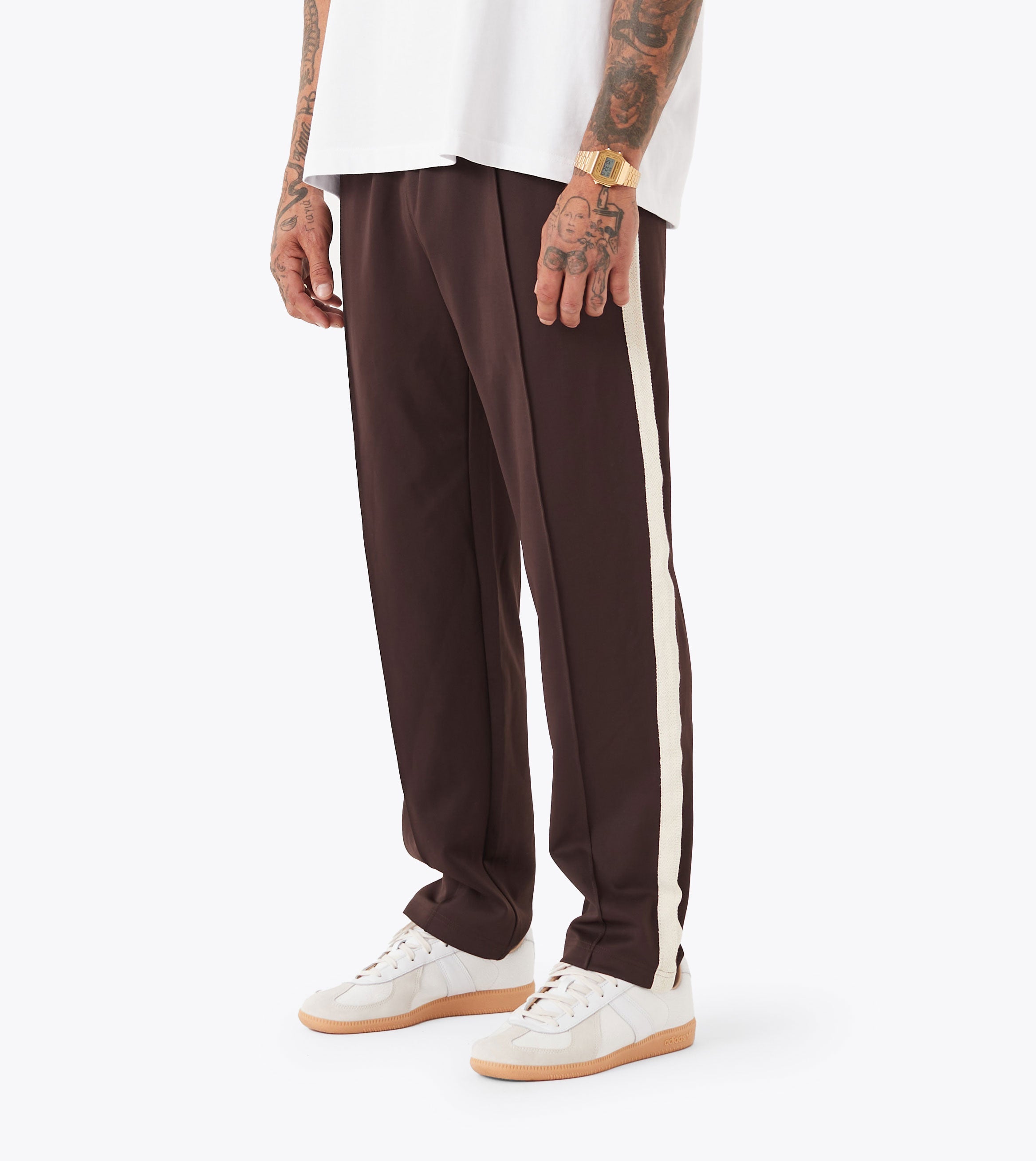 Stitched Football Trackpant Dk Choc