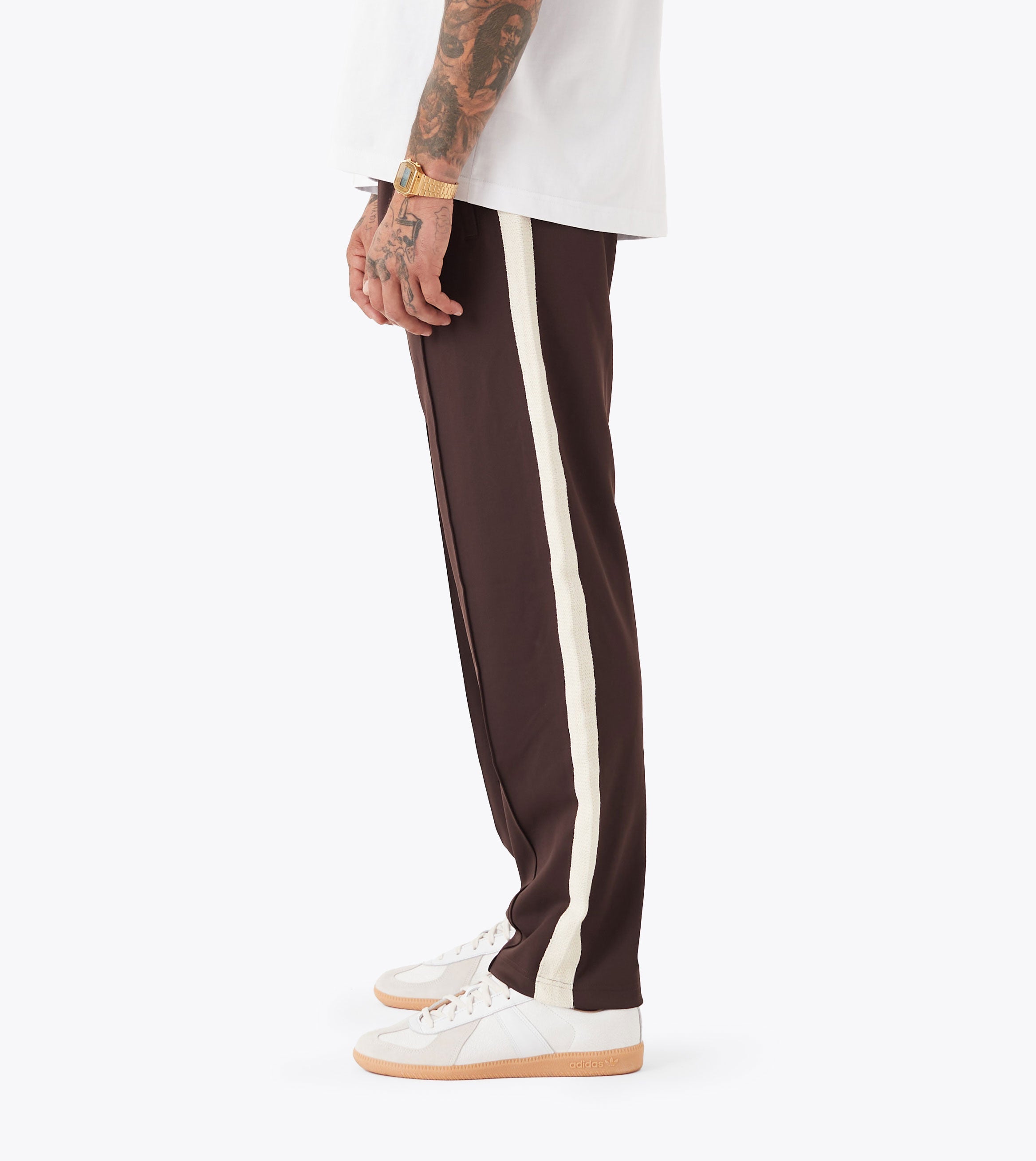Stitched Football Trackpant Dk Choc