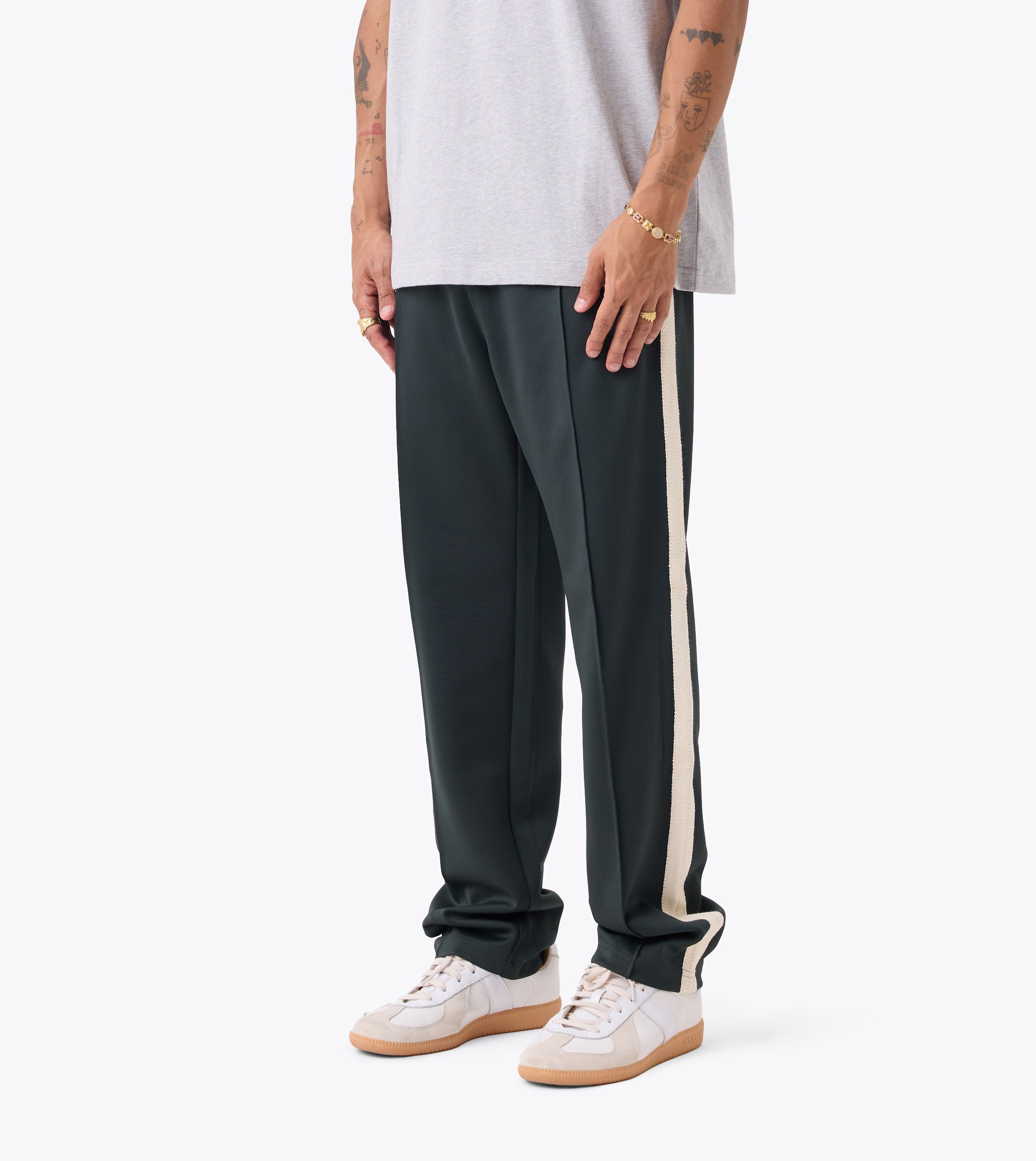 Stitched Football Trackpant Forest - Coming Soon