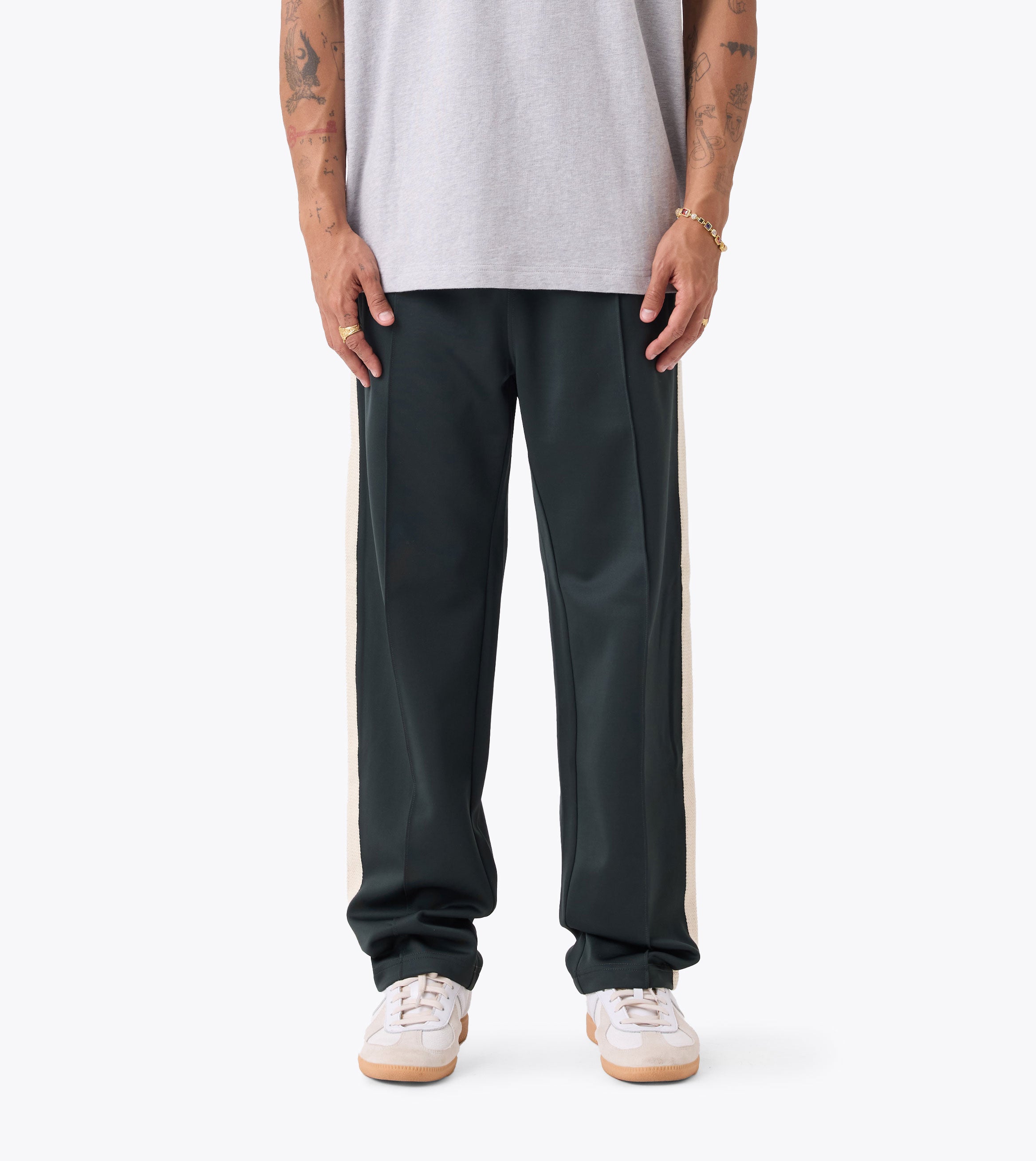Stitched Football Trackpant Forest - Coming Soon