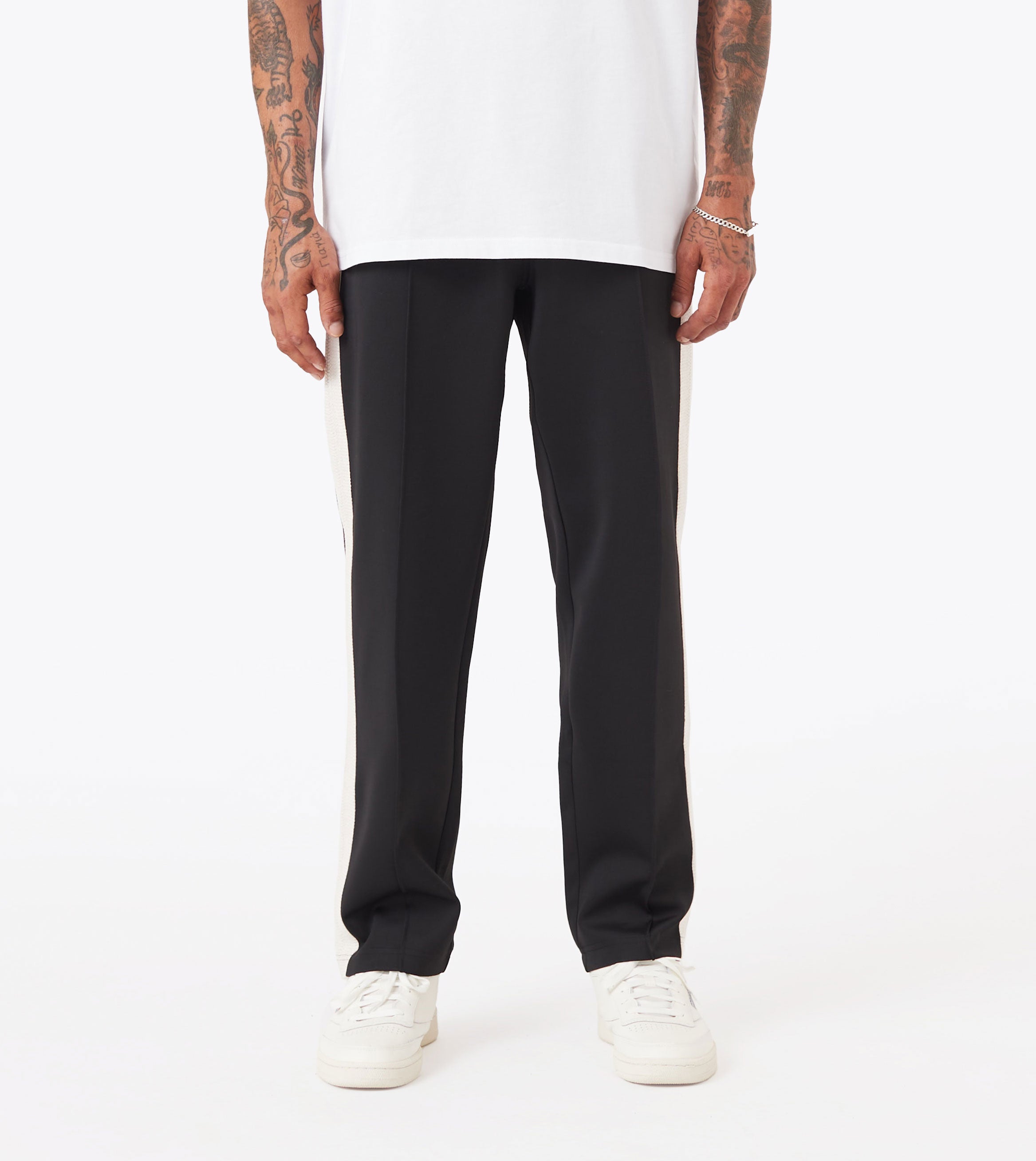 Stitched Football Trackpant Black