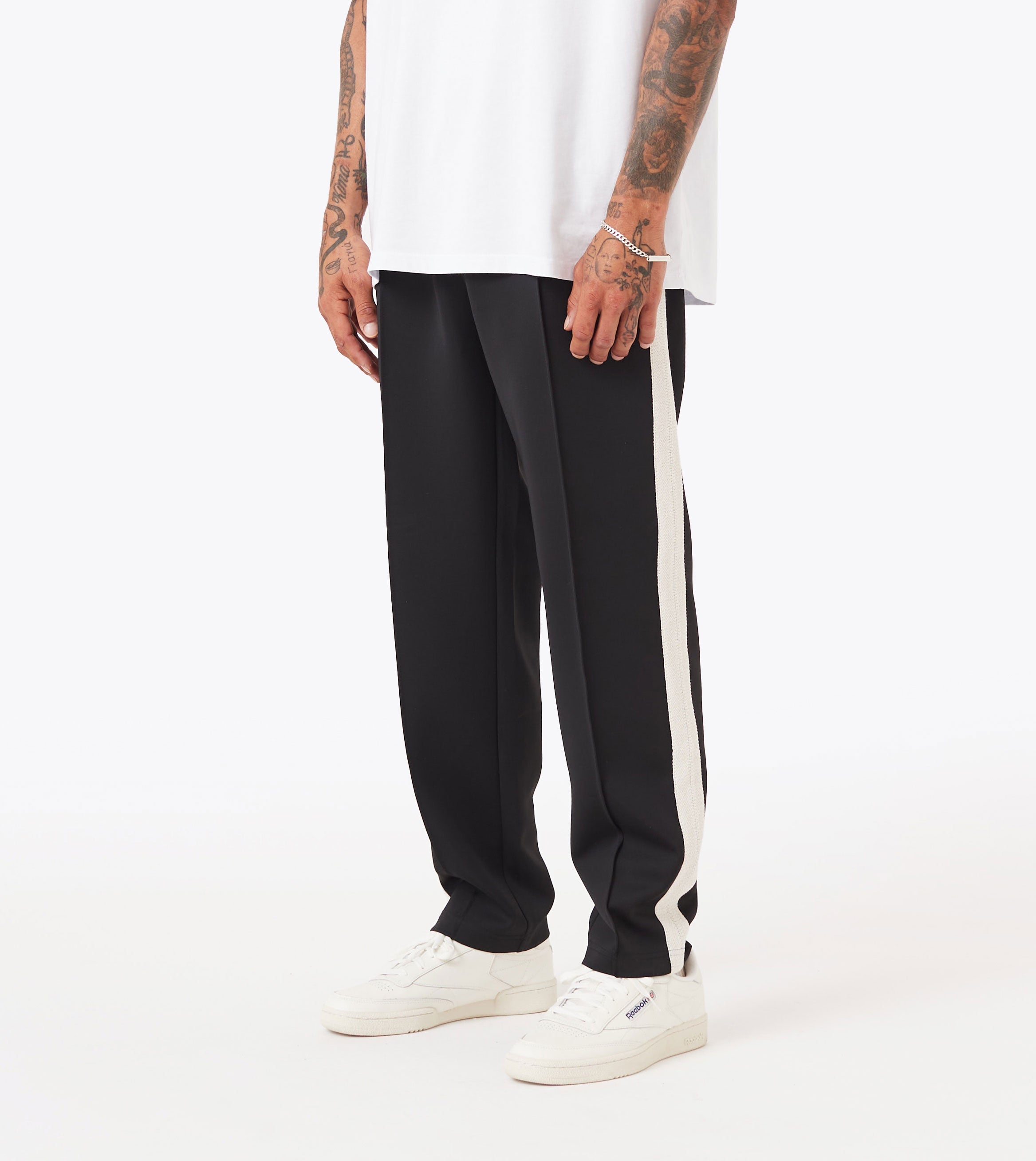 Stitched Football Trackpant Black