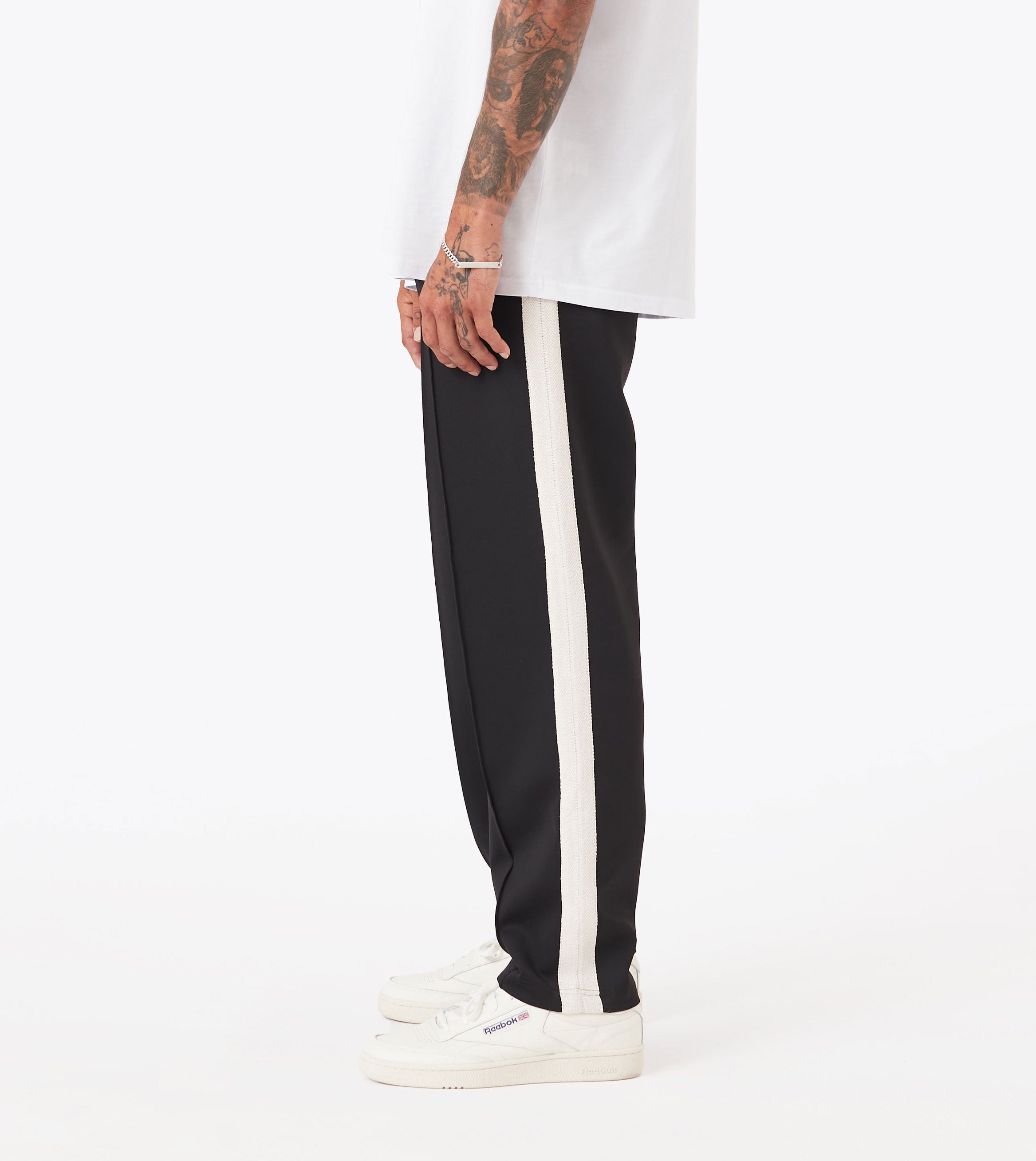 Stitched Football Trackpant Black