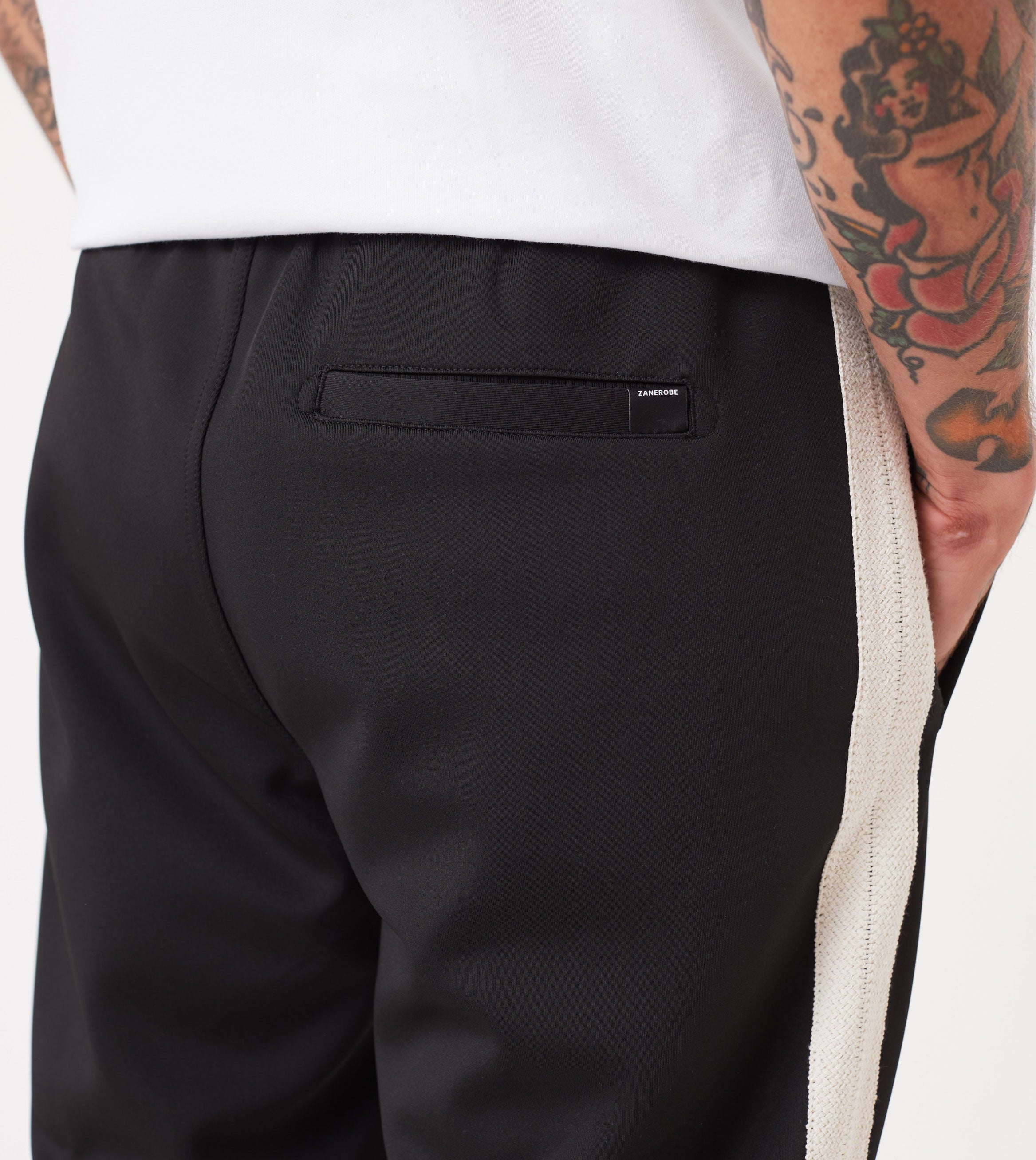 Stitched Football Trackpant Black