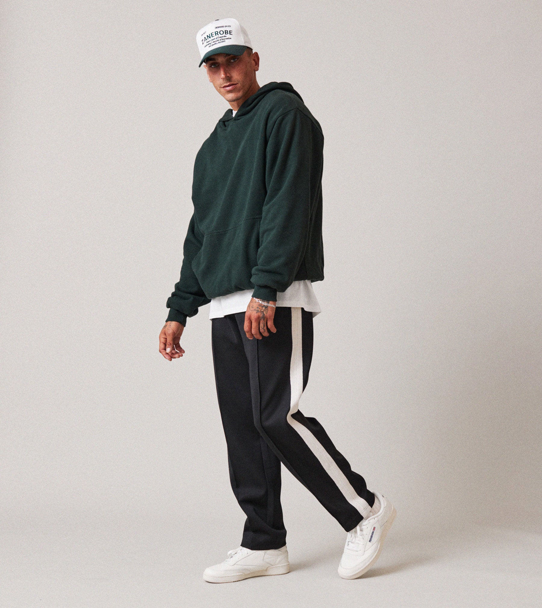 Stitched Football Trackpant Black