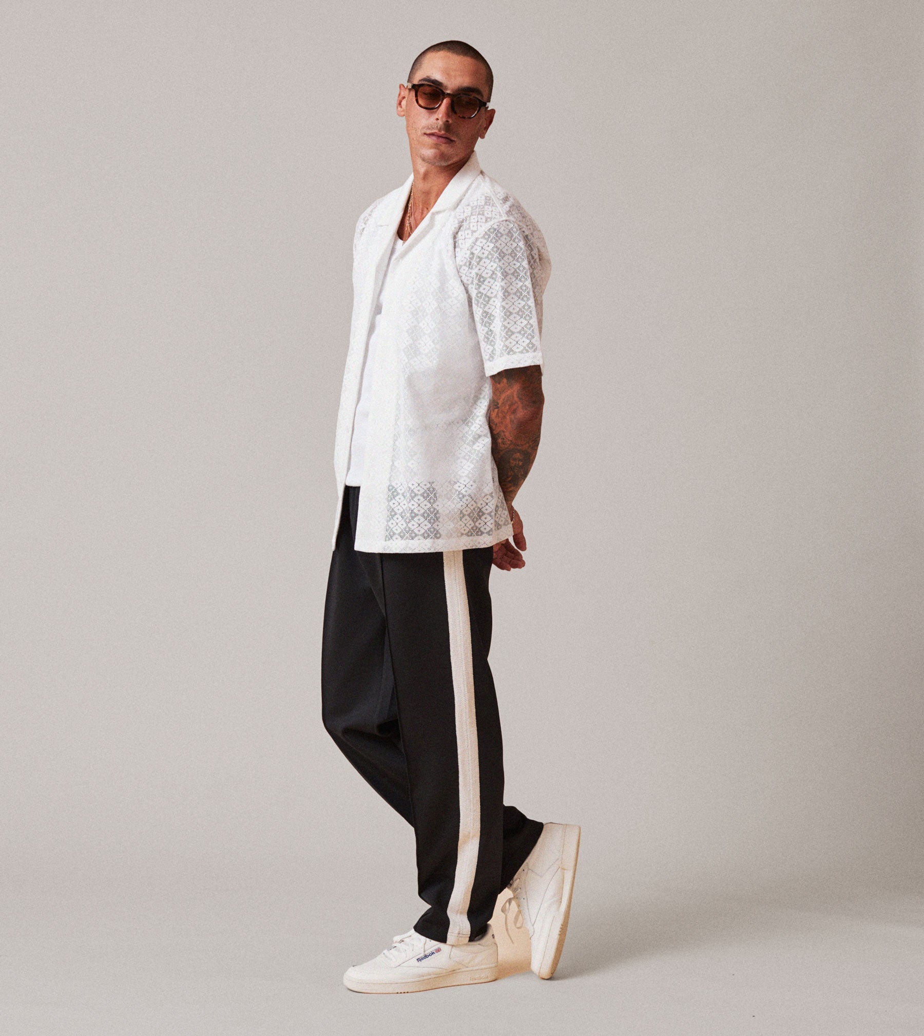 Stitched Football Trackpant Black