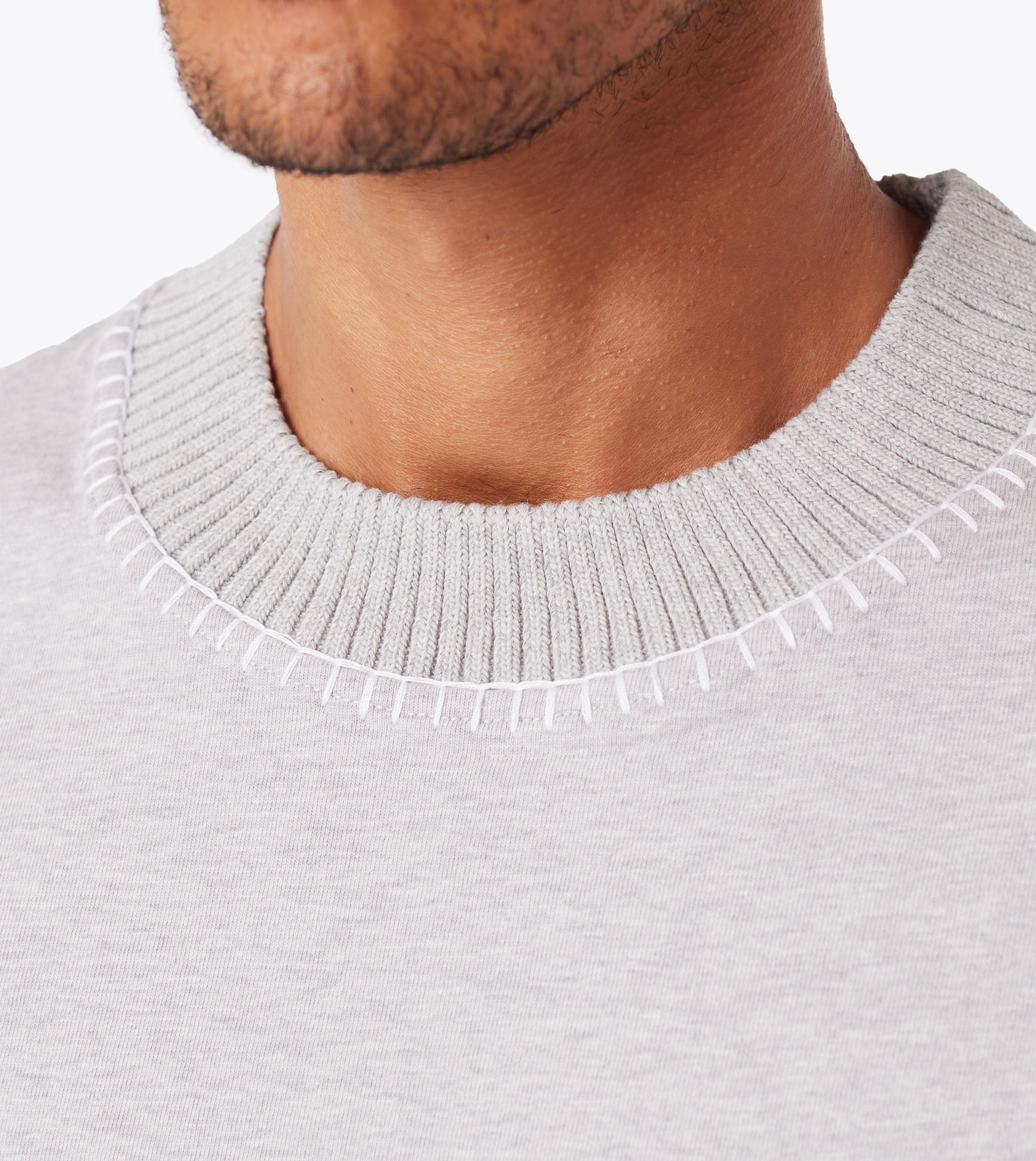 Stitched Lounge Tee Grey Marle