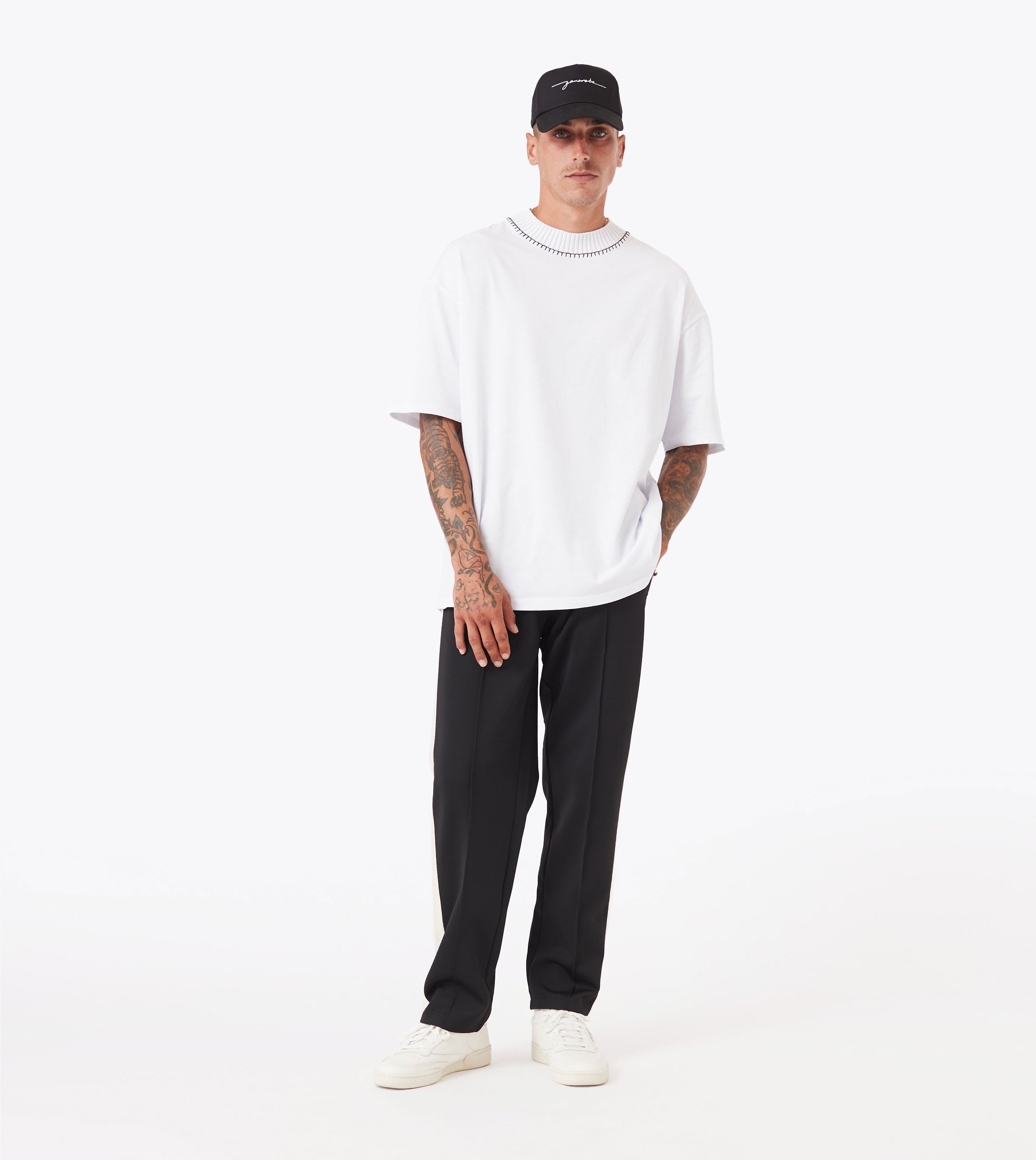 Stitched Lounge Tee White