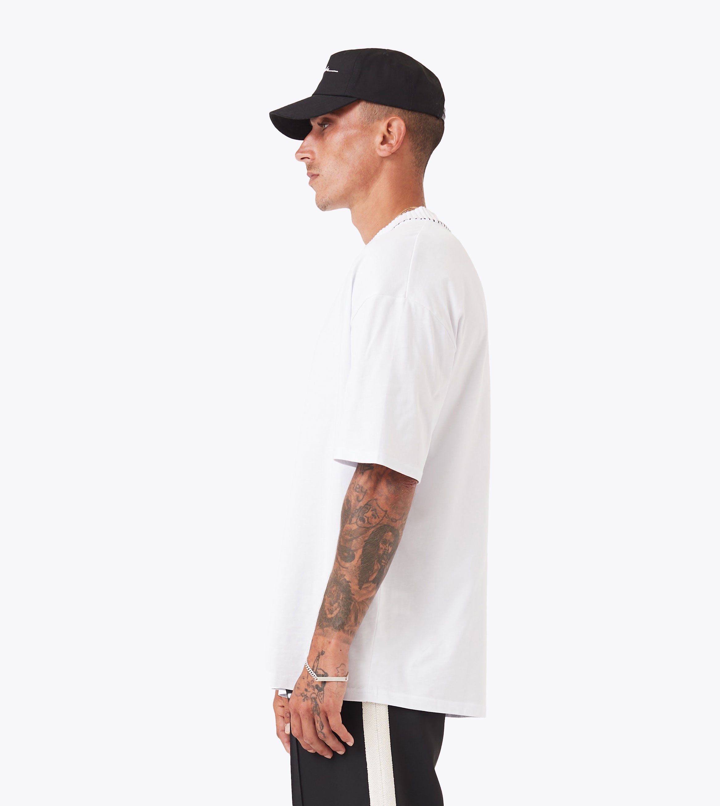 Stitched Lounge Tee White