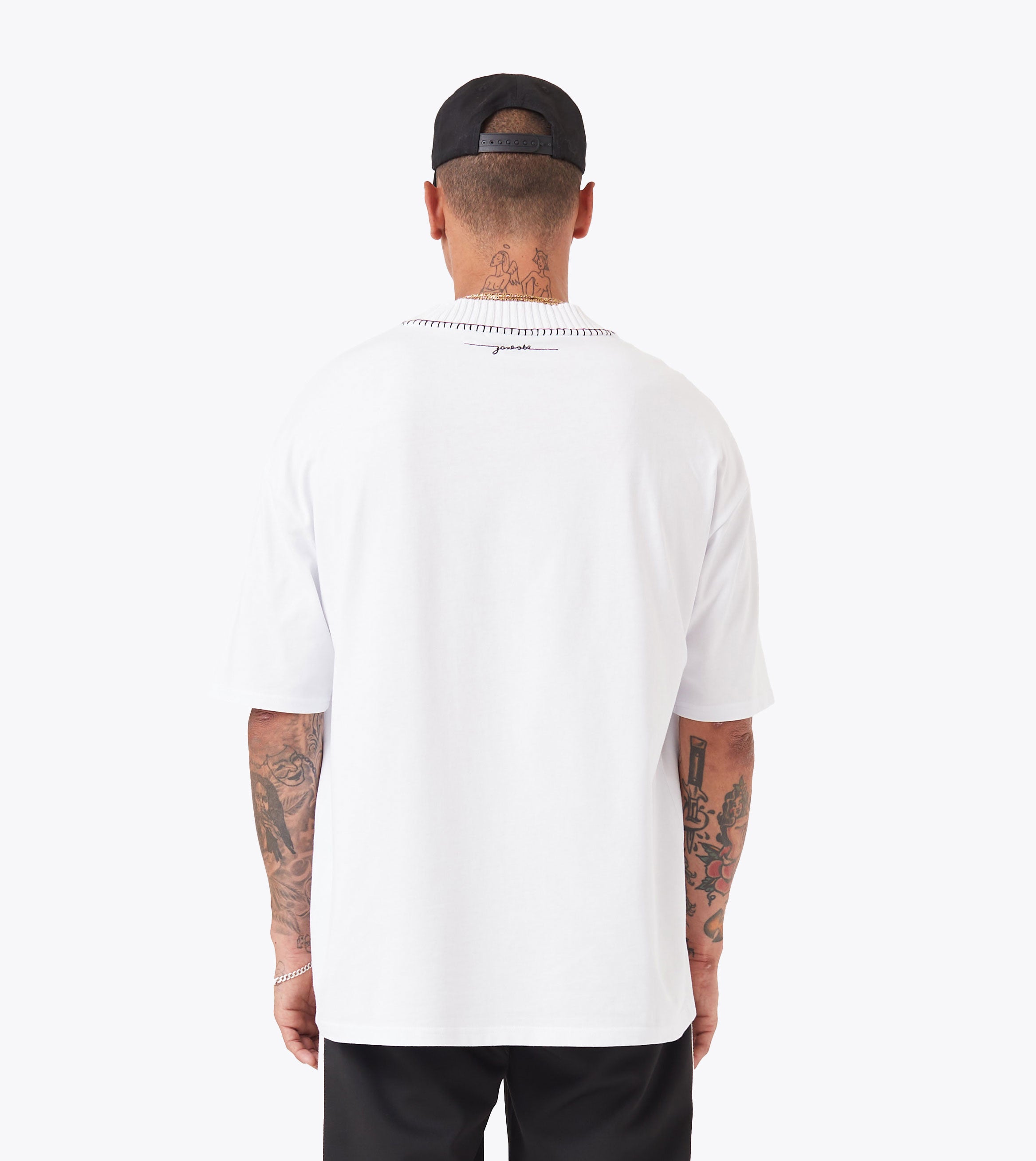 Stitched Lounge Tee White
