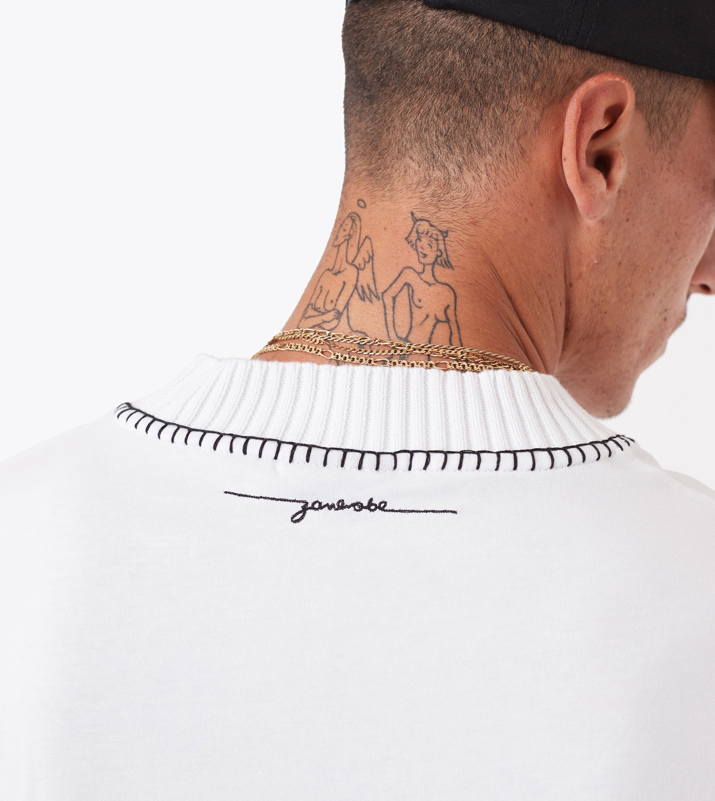 Stitched Lounge Tee White