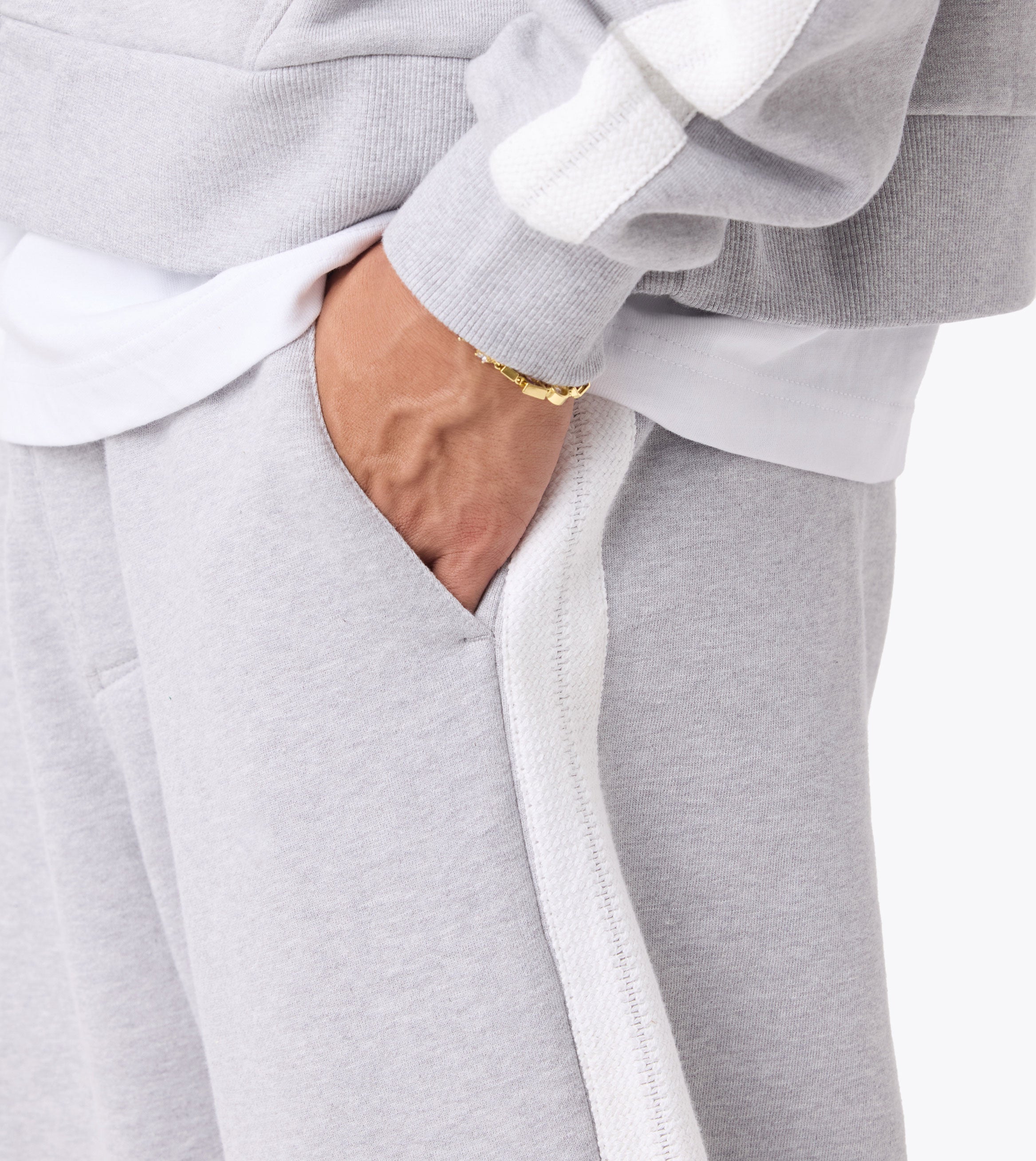 Stitched Fleece Mega Pant Grey Marle