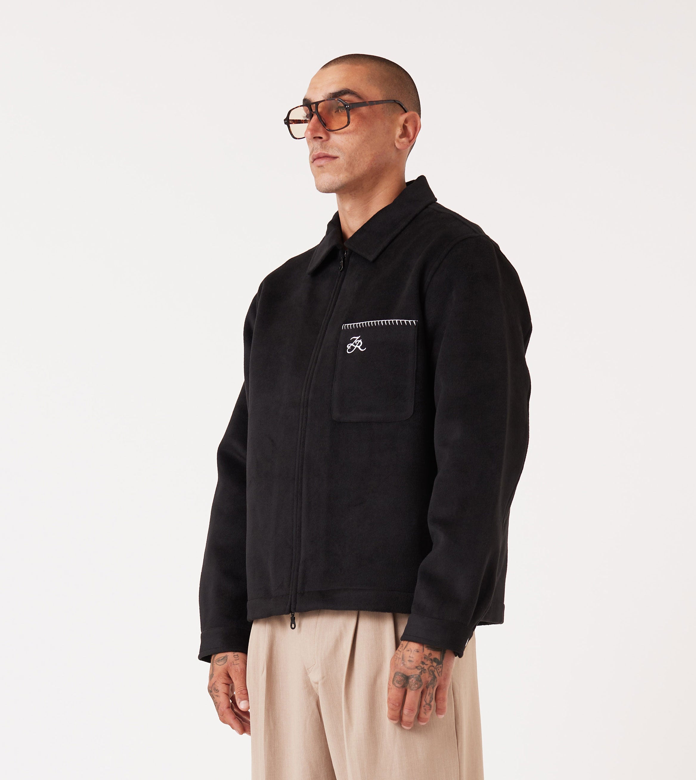 Stitched Overshirt Black