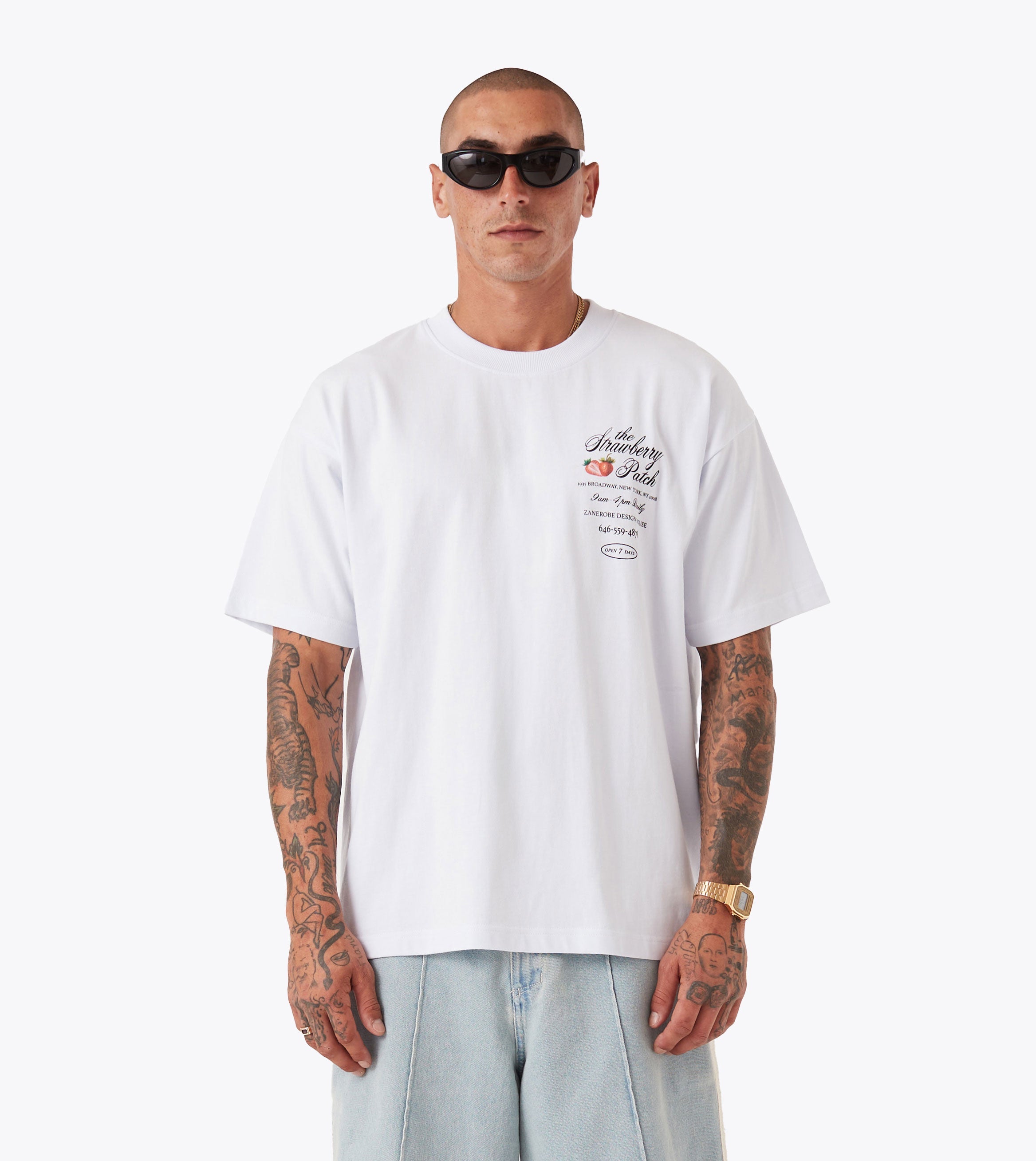 Strawberry Box Tee White