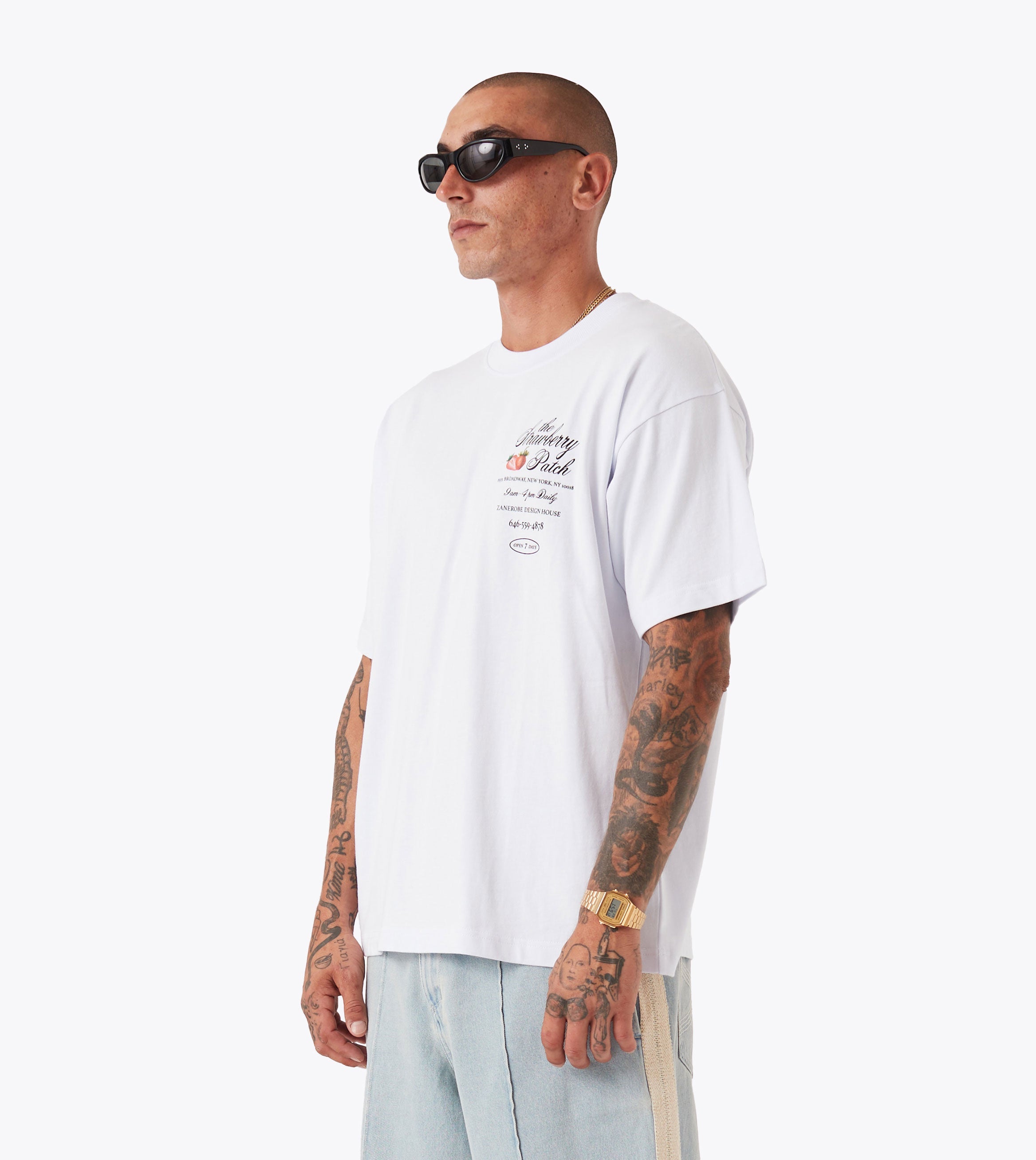 Strawberry Box Tee White