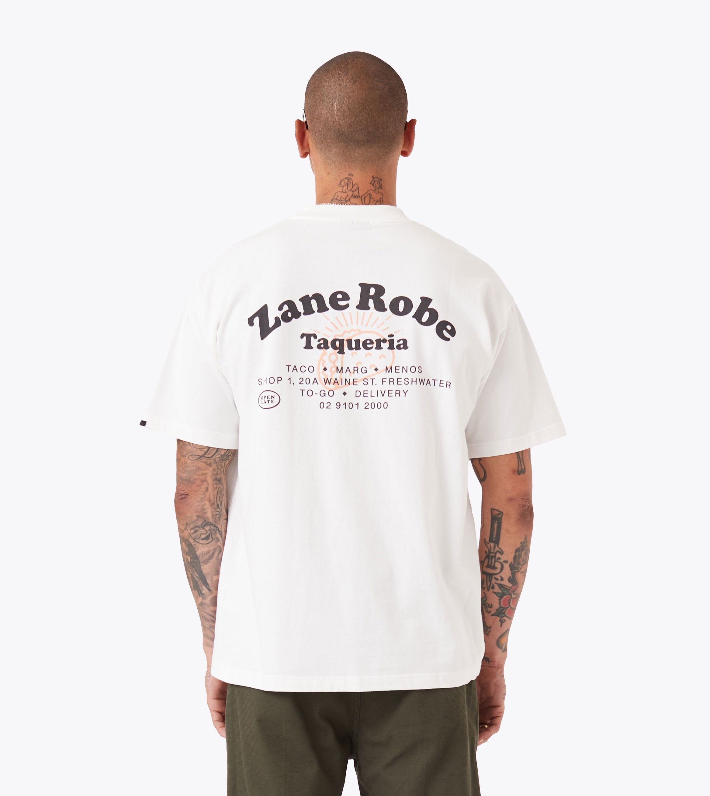 Taqueria Box Tee Vintage White