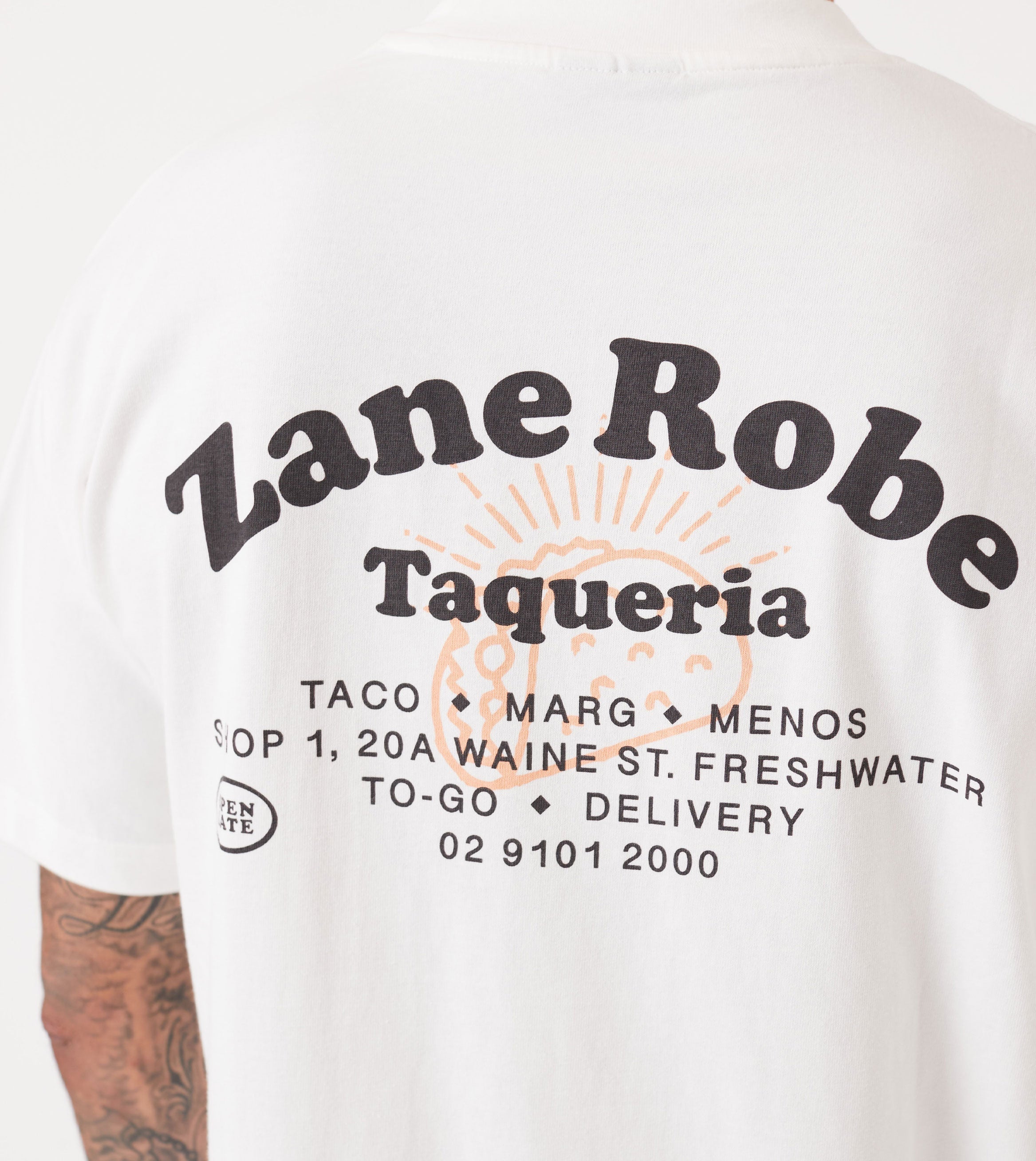 Taqueria Box Tee Vintage White
