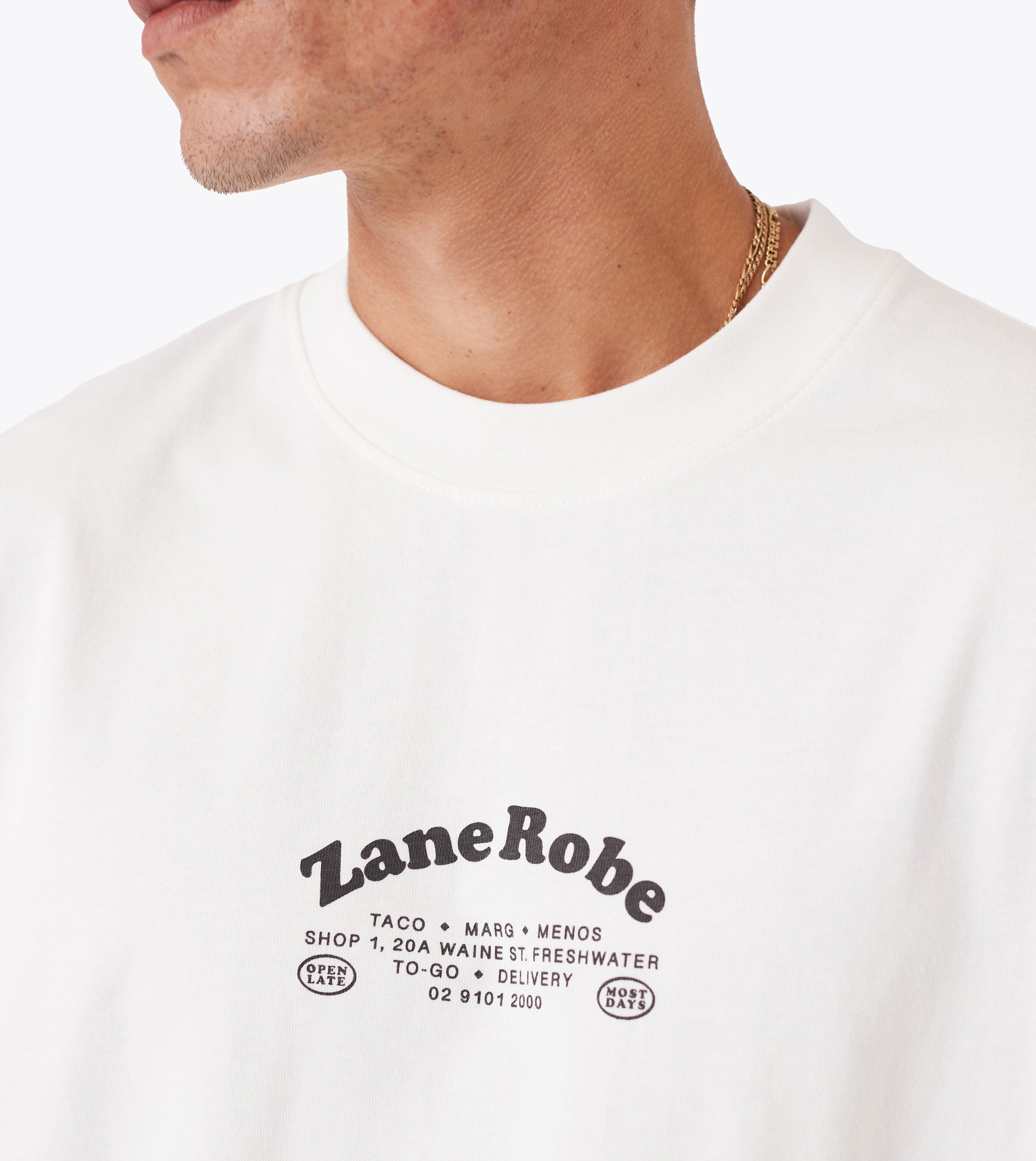 Taqueria Box Tee Vintage White