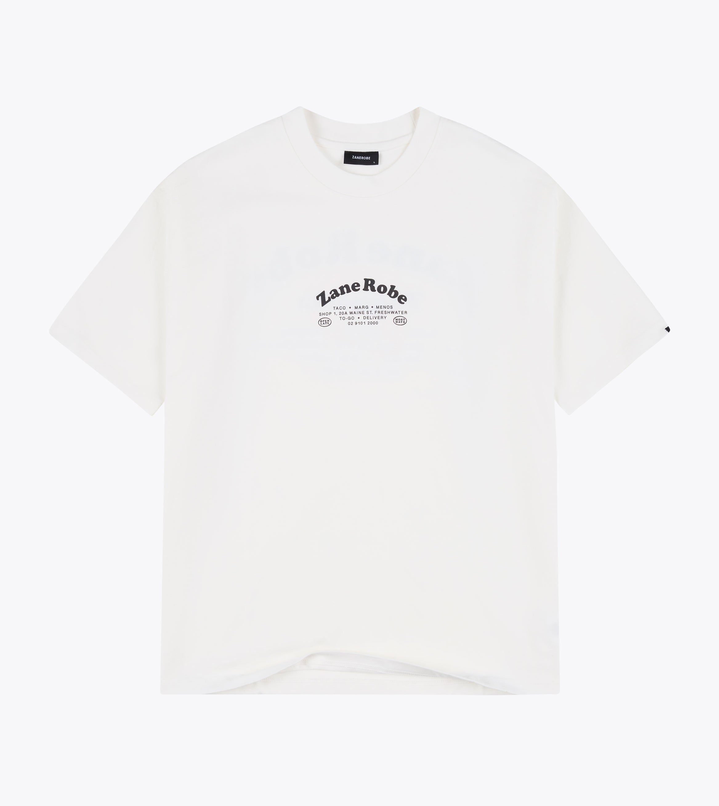 Taqueria Box Tee Vintage White