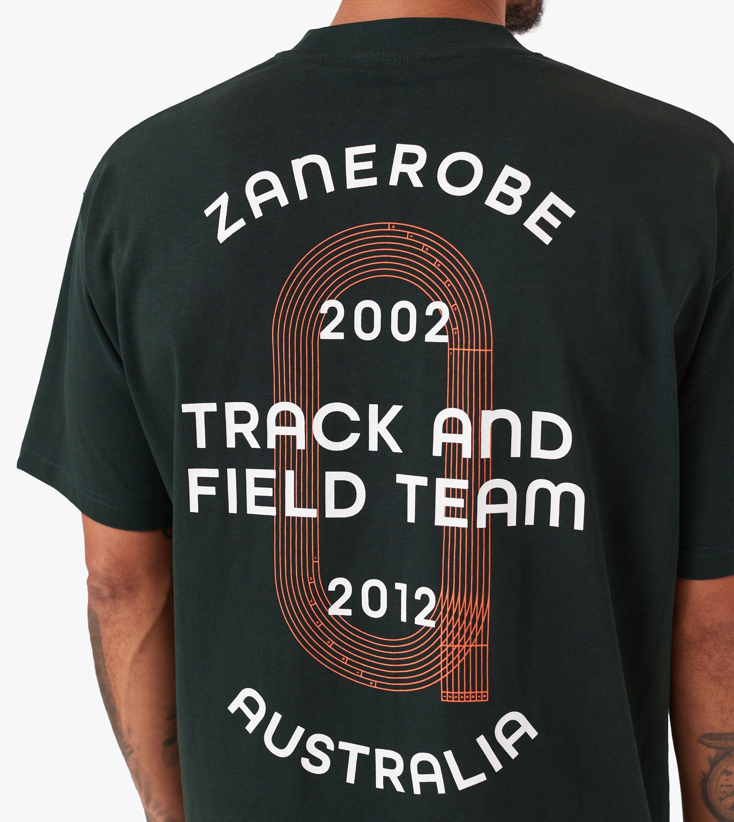 Track Team Box Crop Tee Forest
