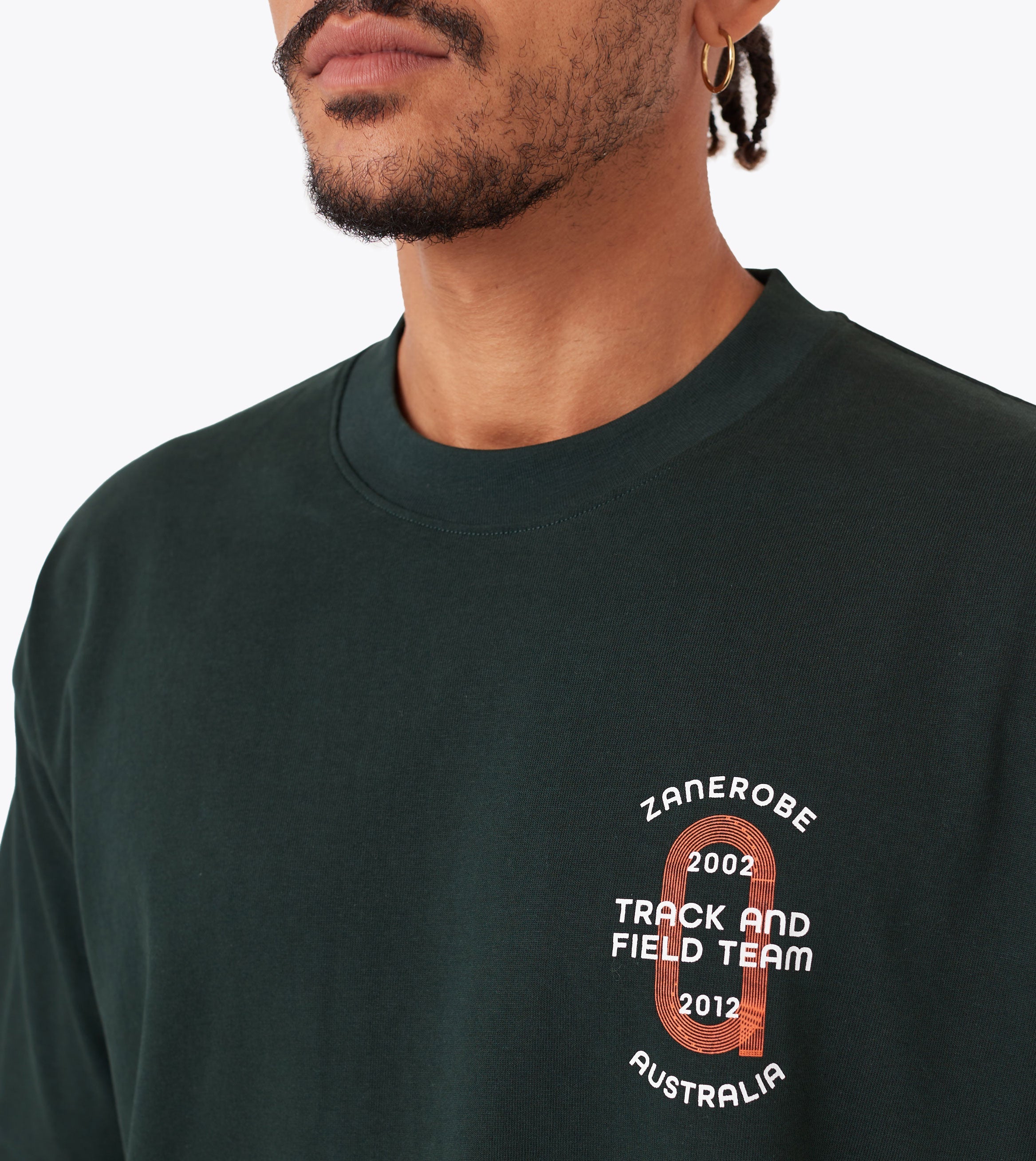 Track Team Box Crop Tee Forest