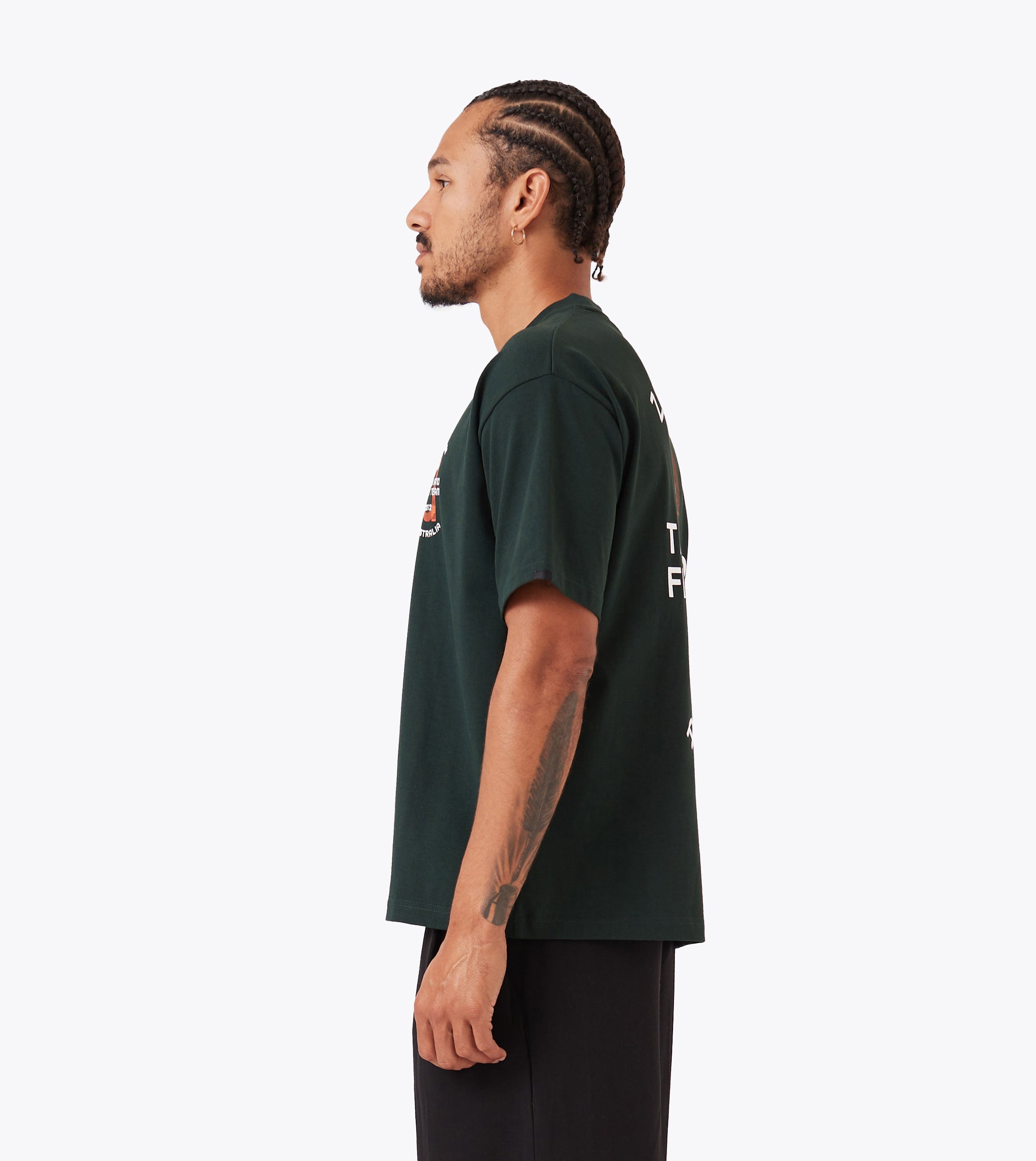 Track Team Box Crop Tee Forest