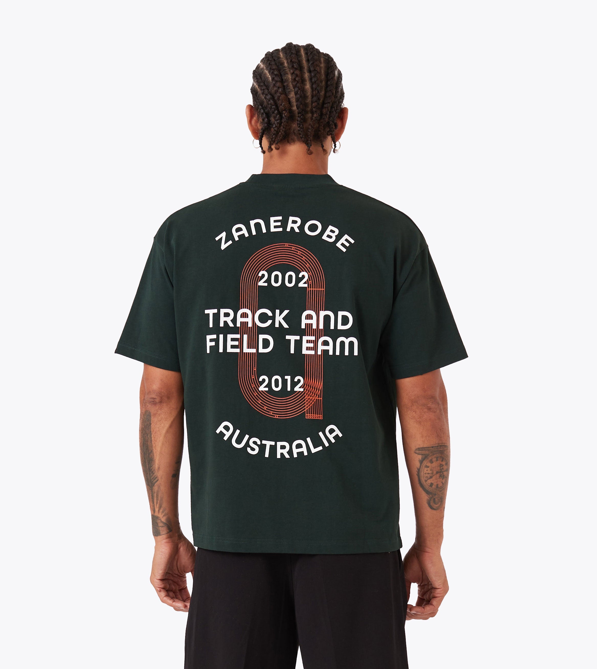 Track Team Box Crop Tee Forest