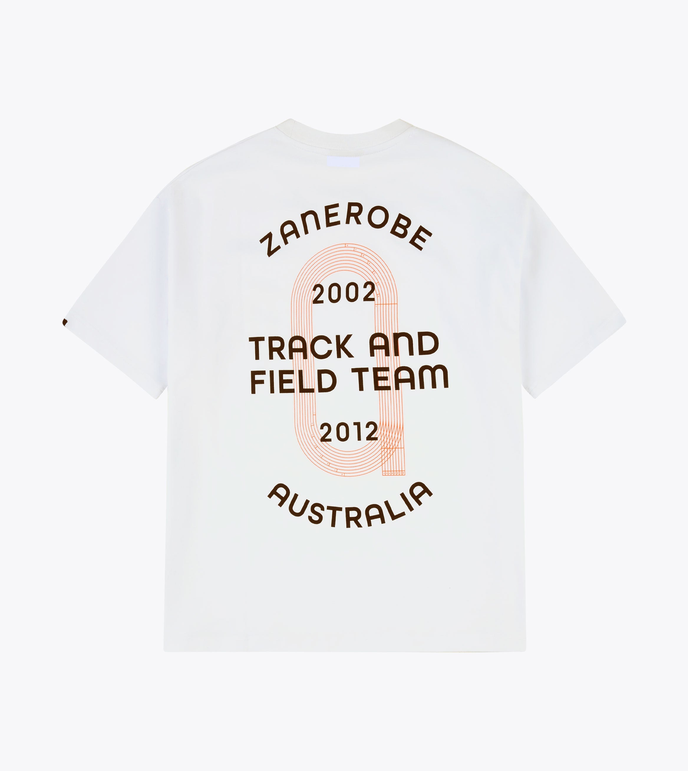 Track Team Box Crop Tee White