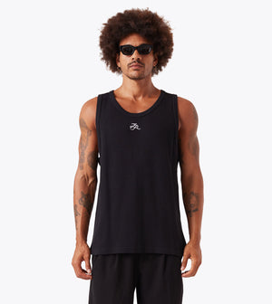 Waffle Tank Black