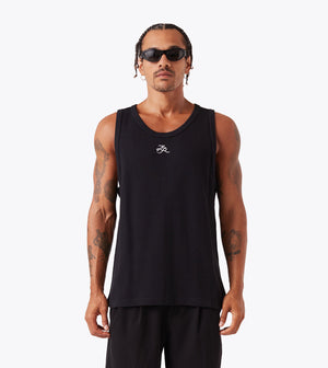 Waffle Tank Black