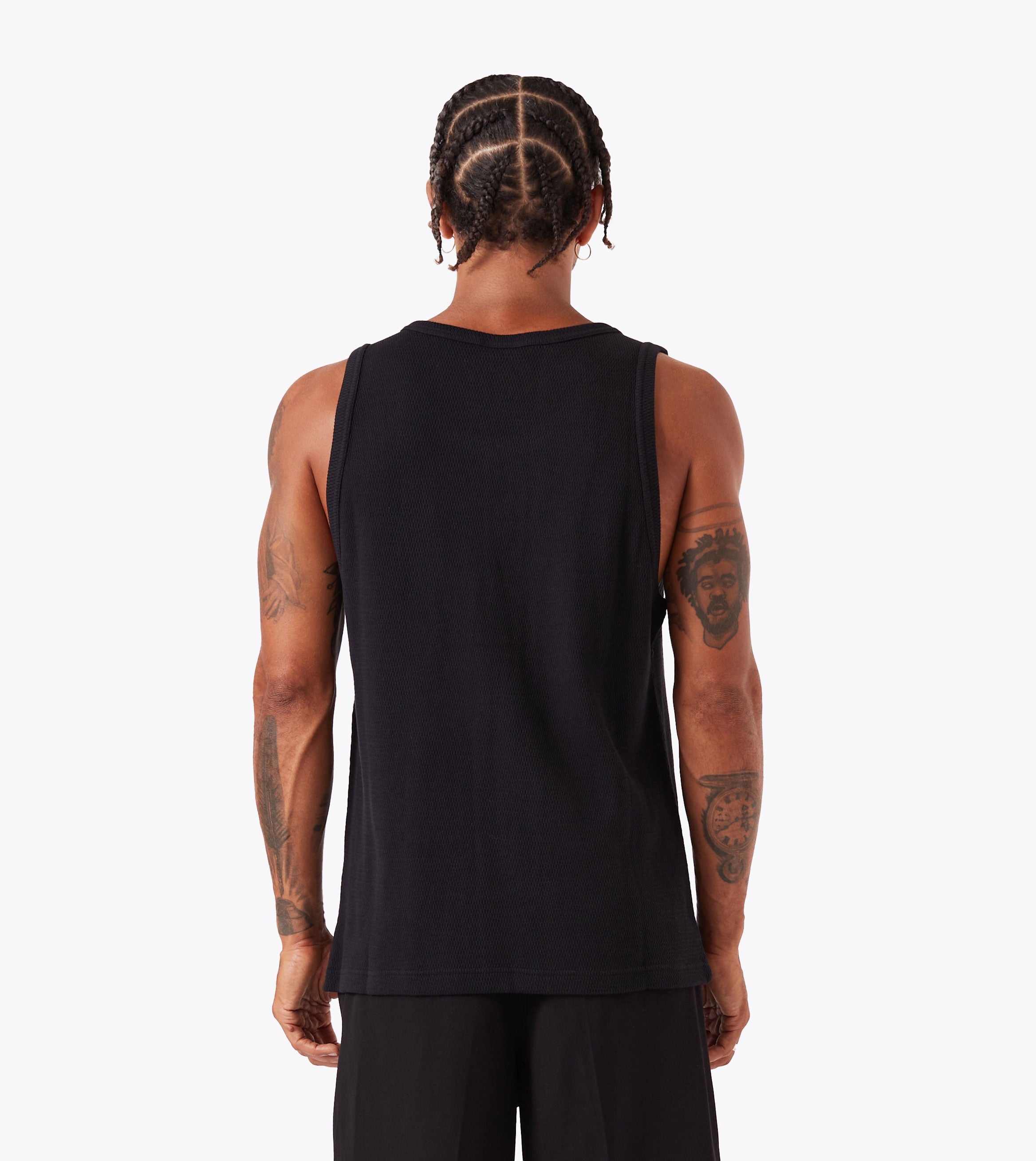Waffle Tank Black
