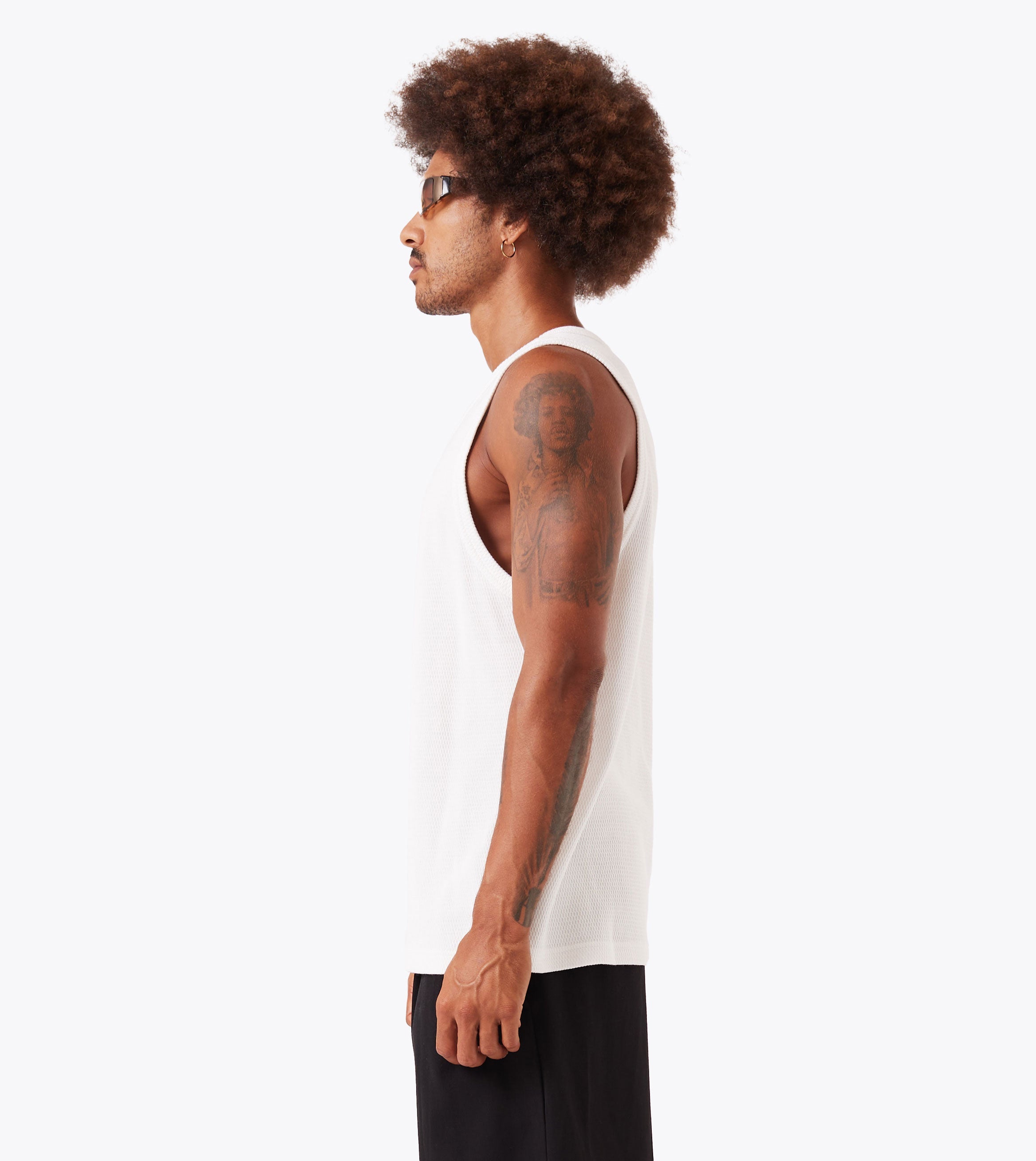 Waffle Tank Vintage White